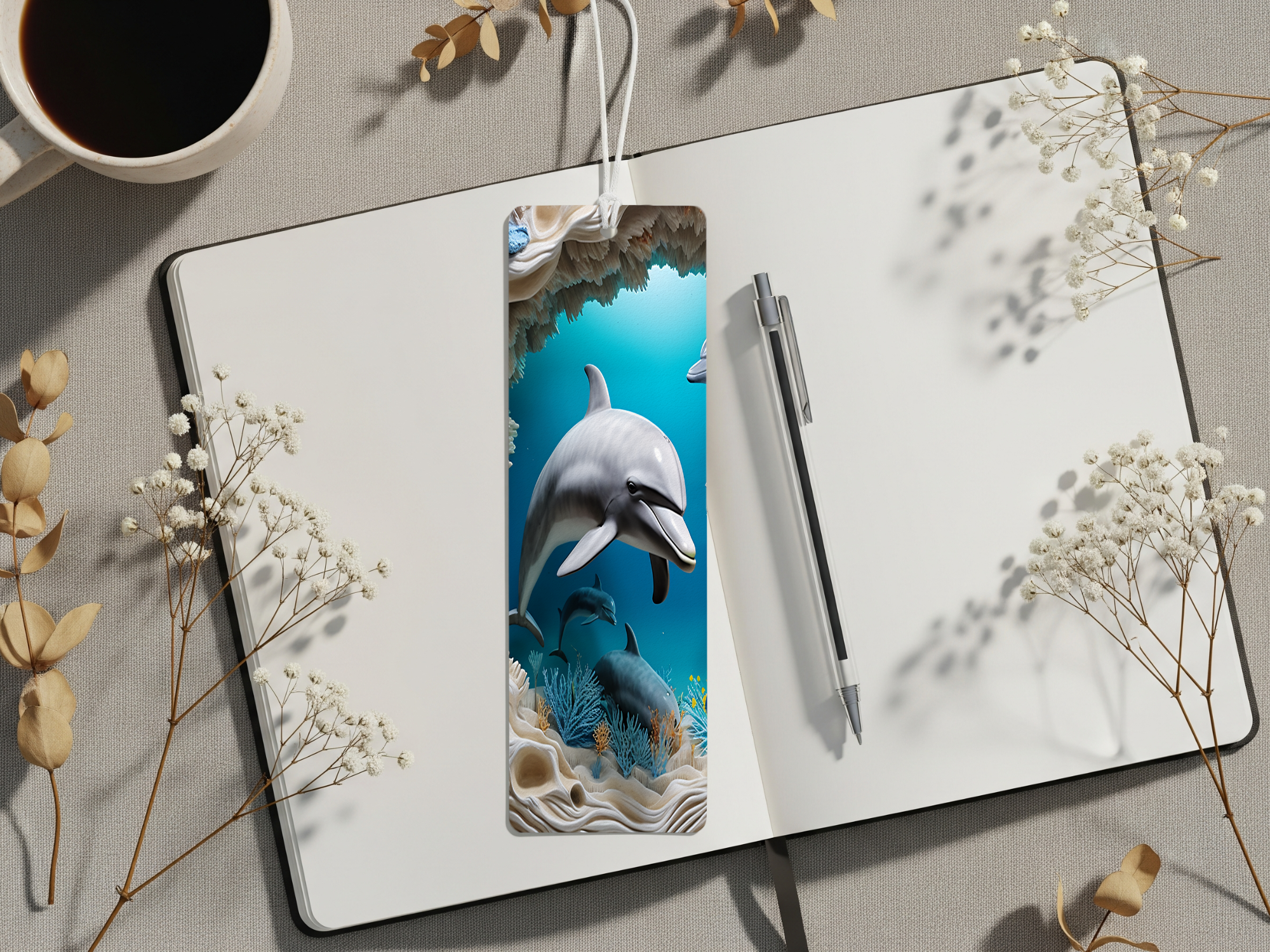 Aluminum Metal Bookmarks, Dolphin images. Make every chapter a splash!