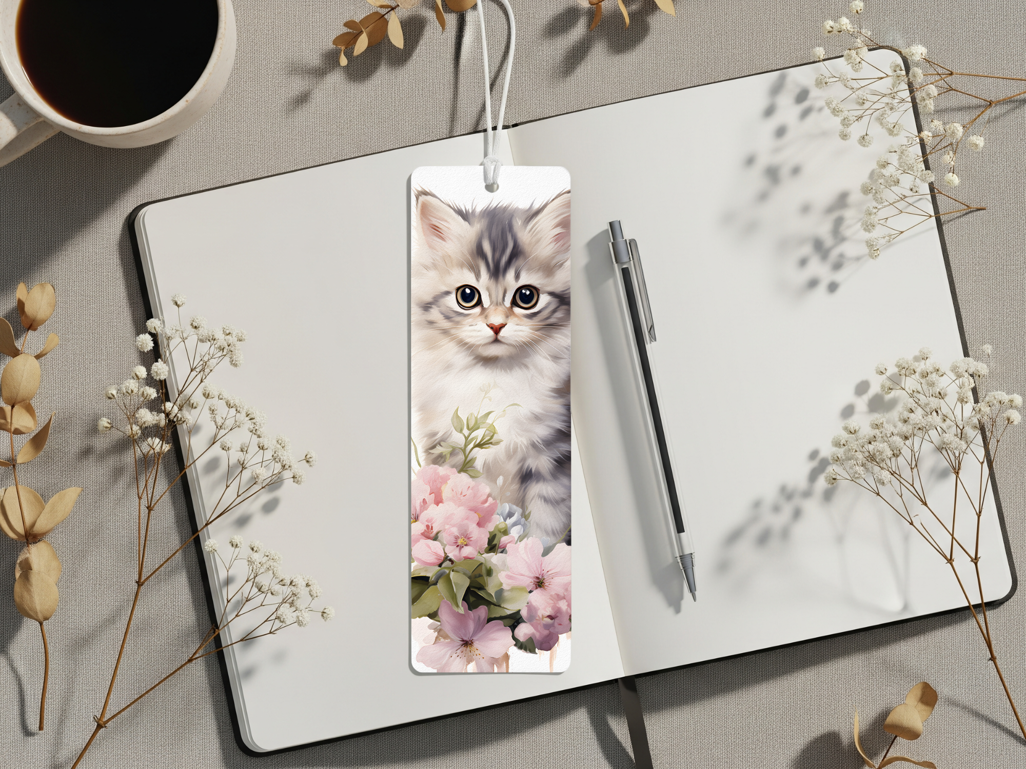 Aluminum Metal Bookmarks, Cat Images. A purr‑fect pause in your story