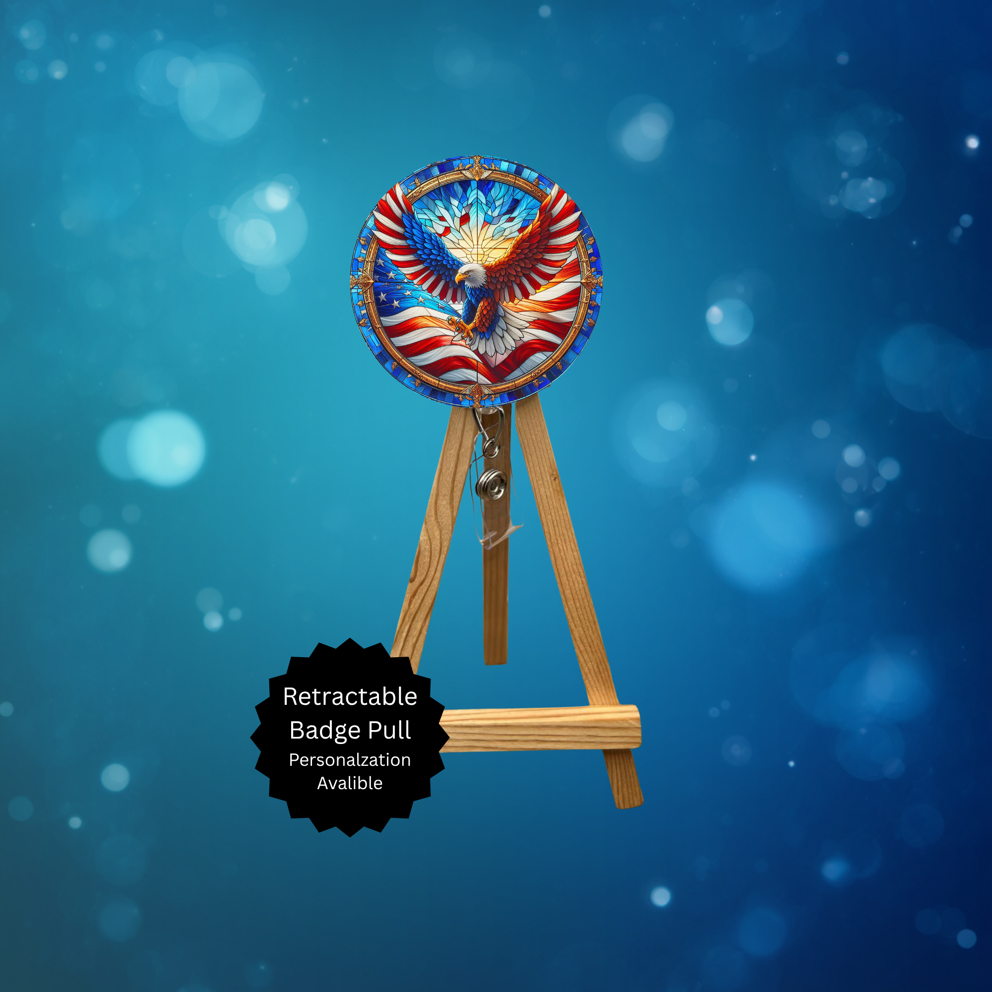 4th of July badge Pull