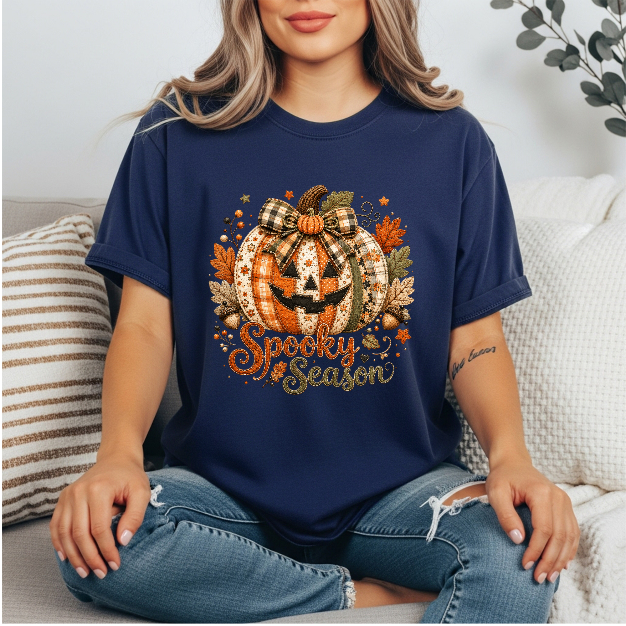 Spooky Season Patchwork T-Shirt