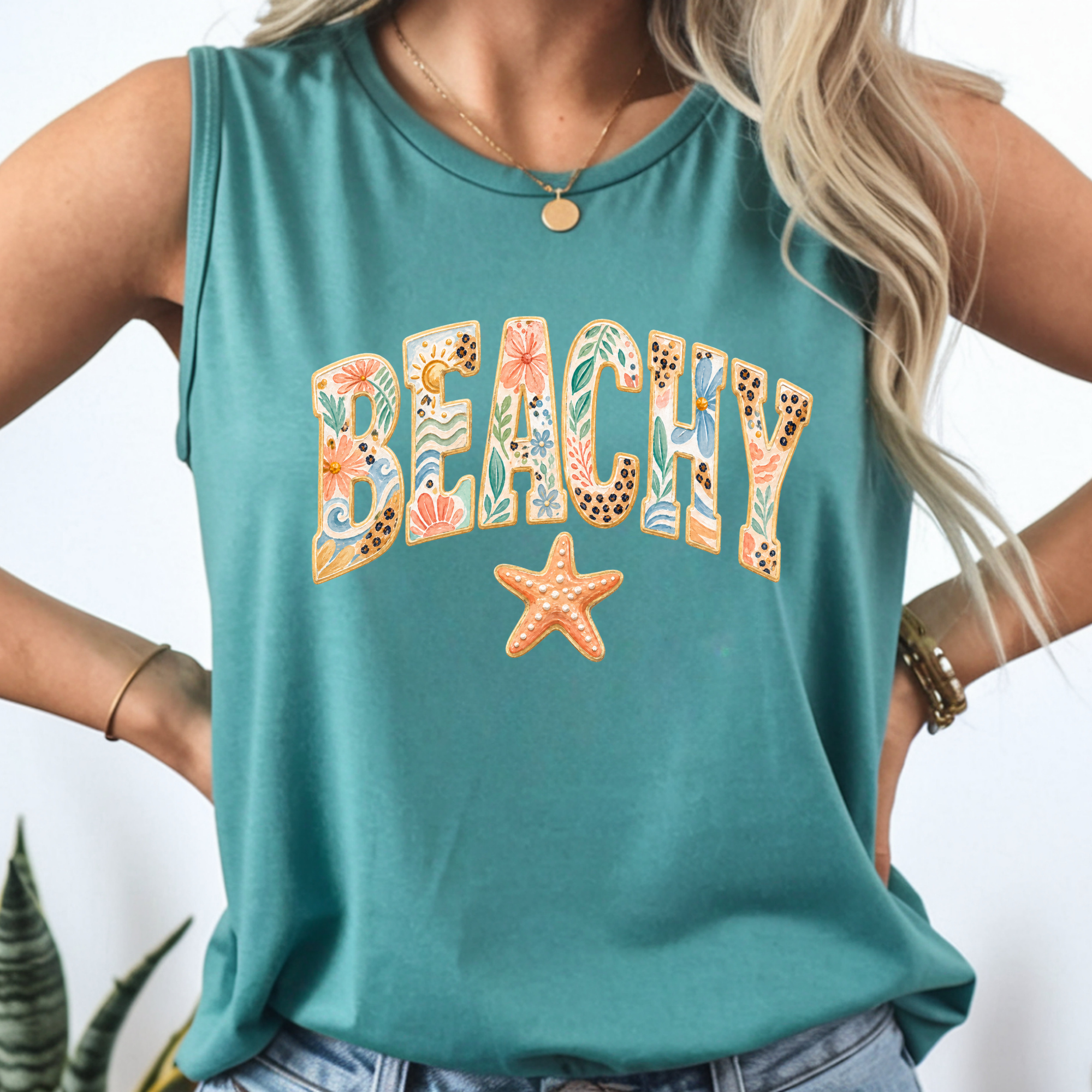 Beachy – Garment-Dyed Comfort Colors Tank