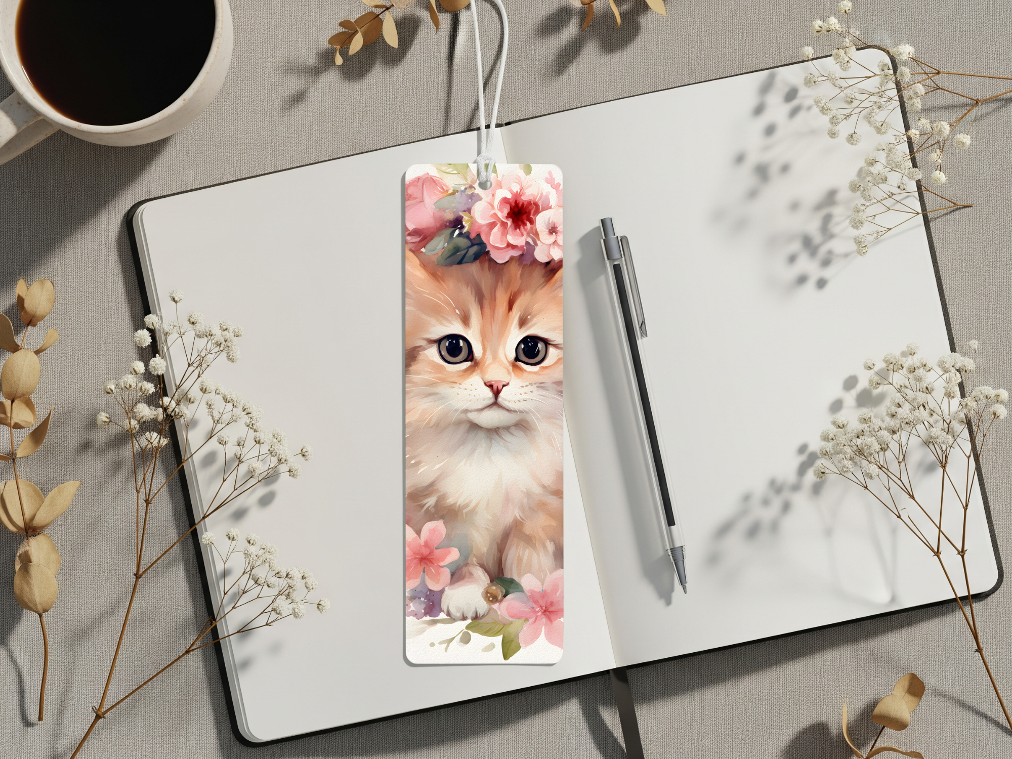 Aluminum Metal Bookmarks, Cat Images. A purr‑fect pause in your story