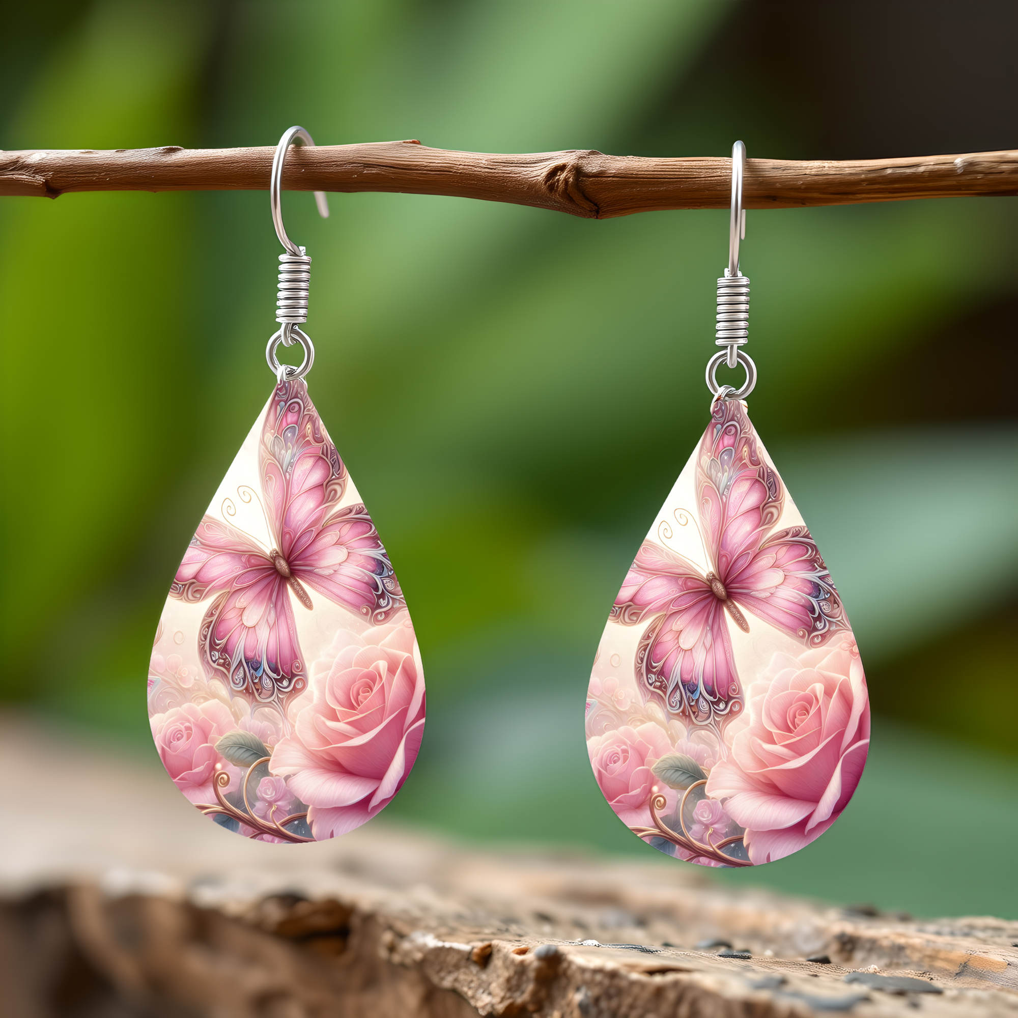 Butterfly Teardrop Earrings