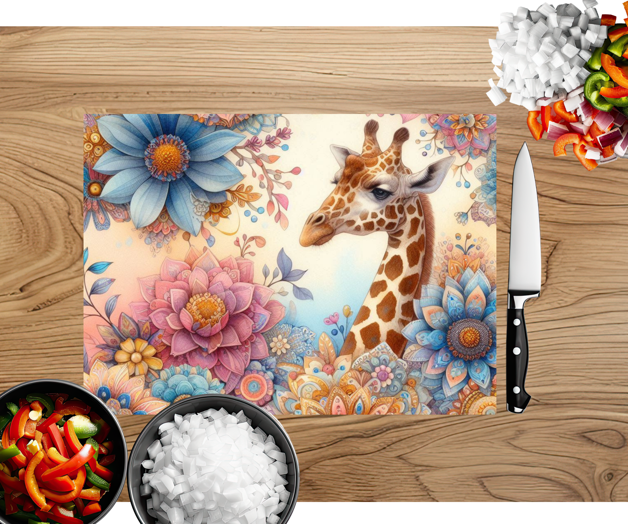 Gentle Giraffe Dreams Cutting Board