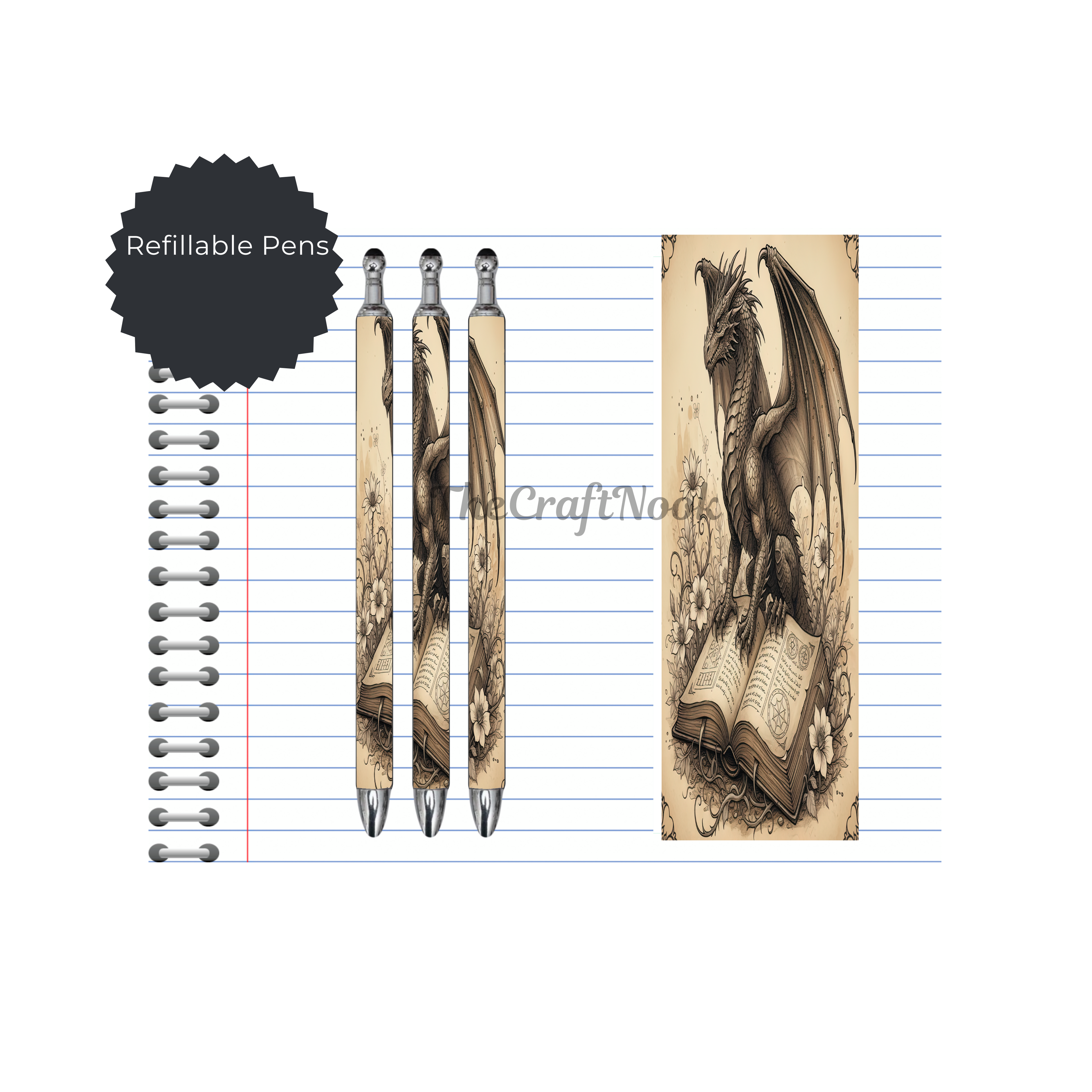 Refillable Pens, Once Upon a Pen – Book Lover Writing Pen. Multiple options and Images available