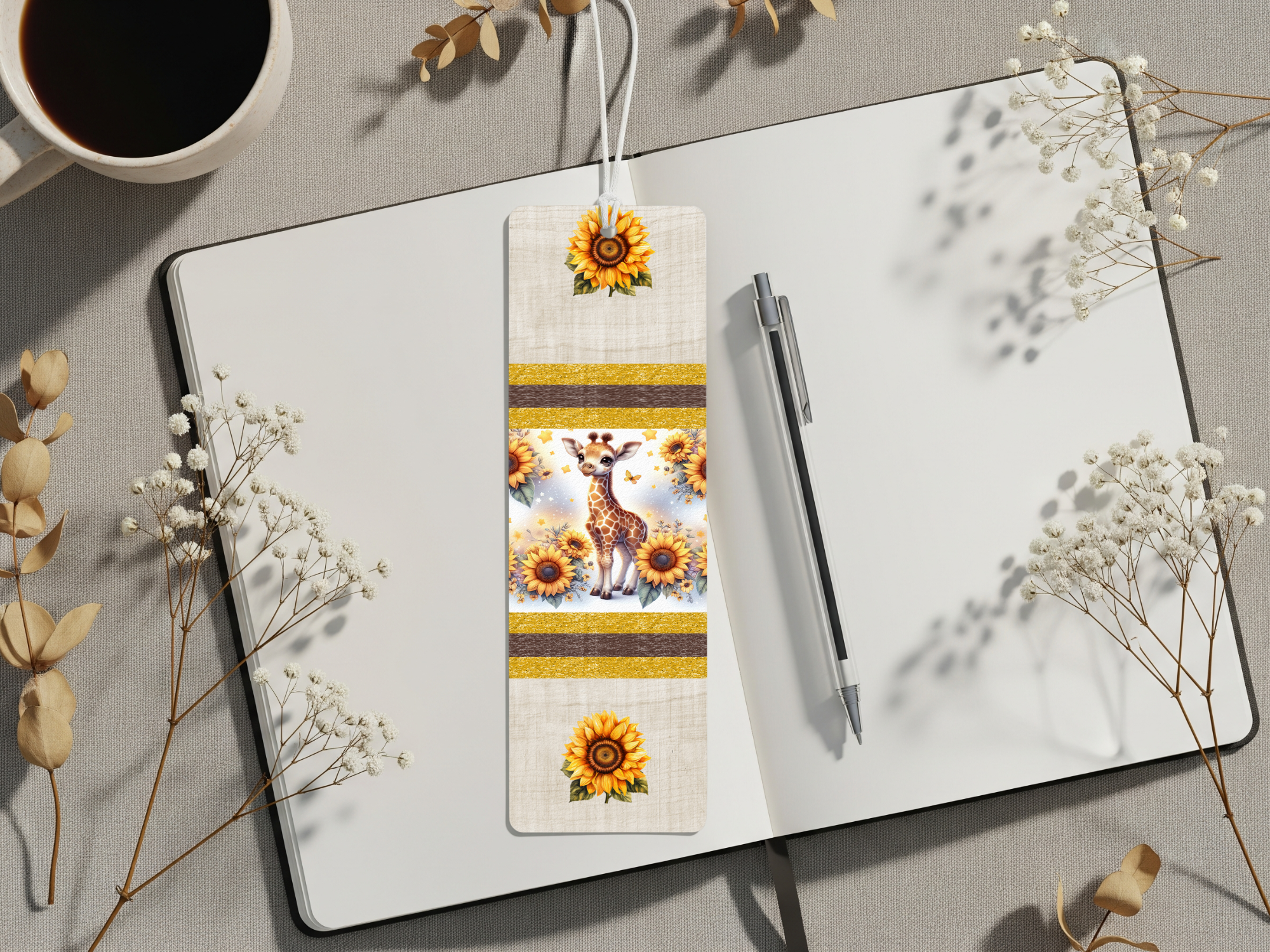 Stand tall in your reading adventures, Aluminum Metal Bookmarks, Giraffe Images
