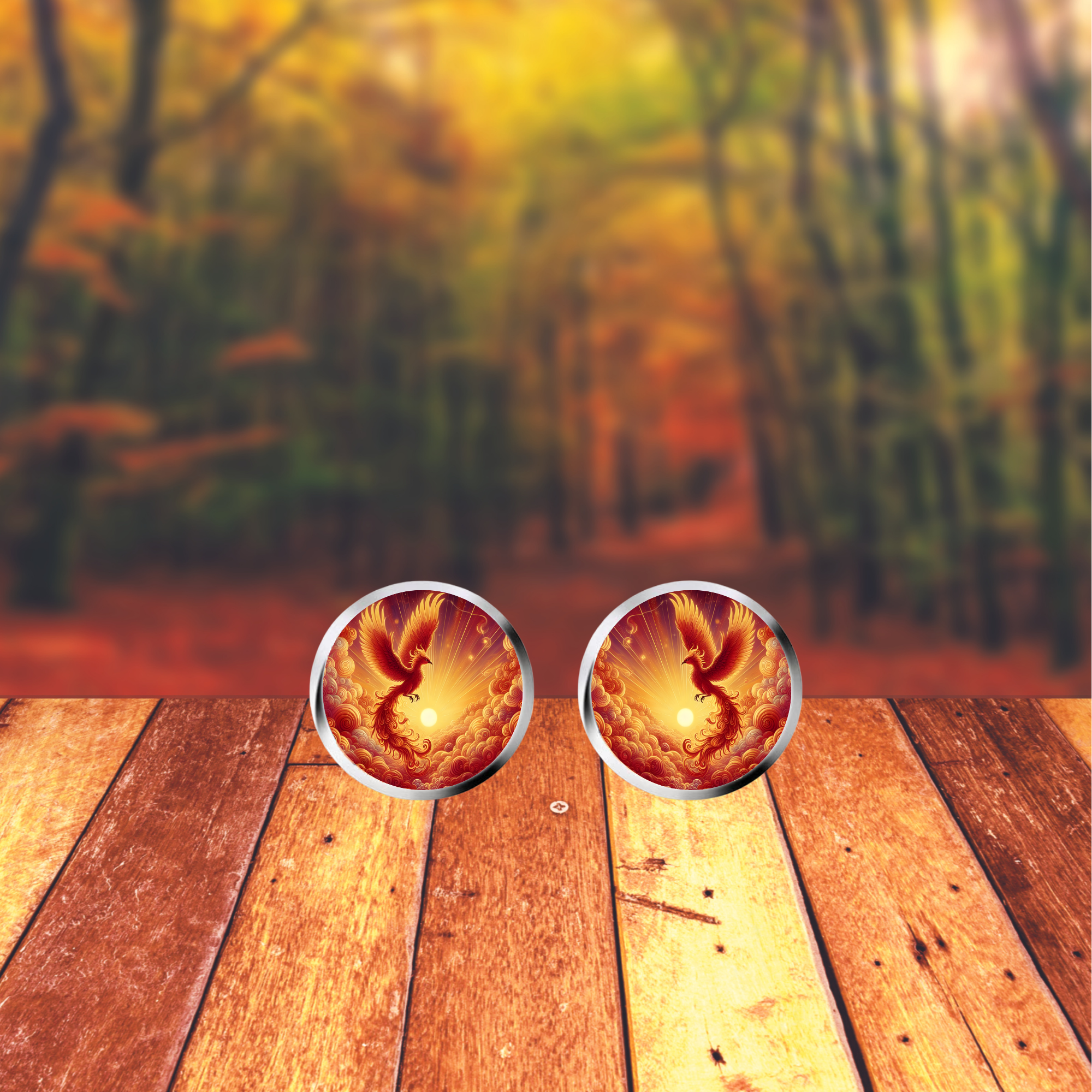 Phoenix Stud or Dangle Earrings