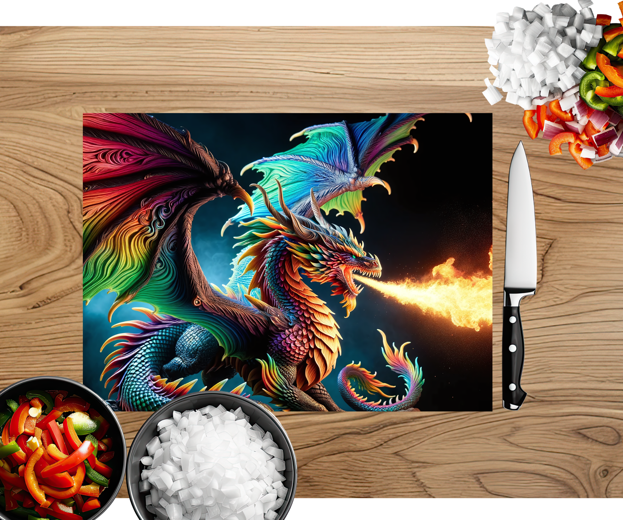 Majestic Dragon Scales Cutting Board