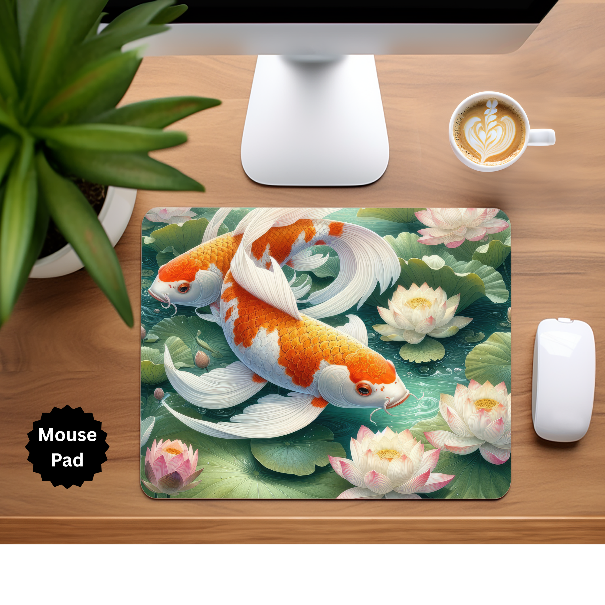 Koi Fish Mouse Pad