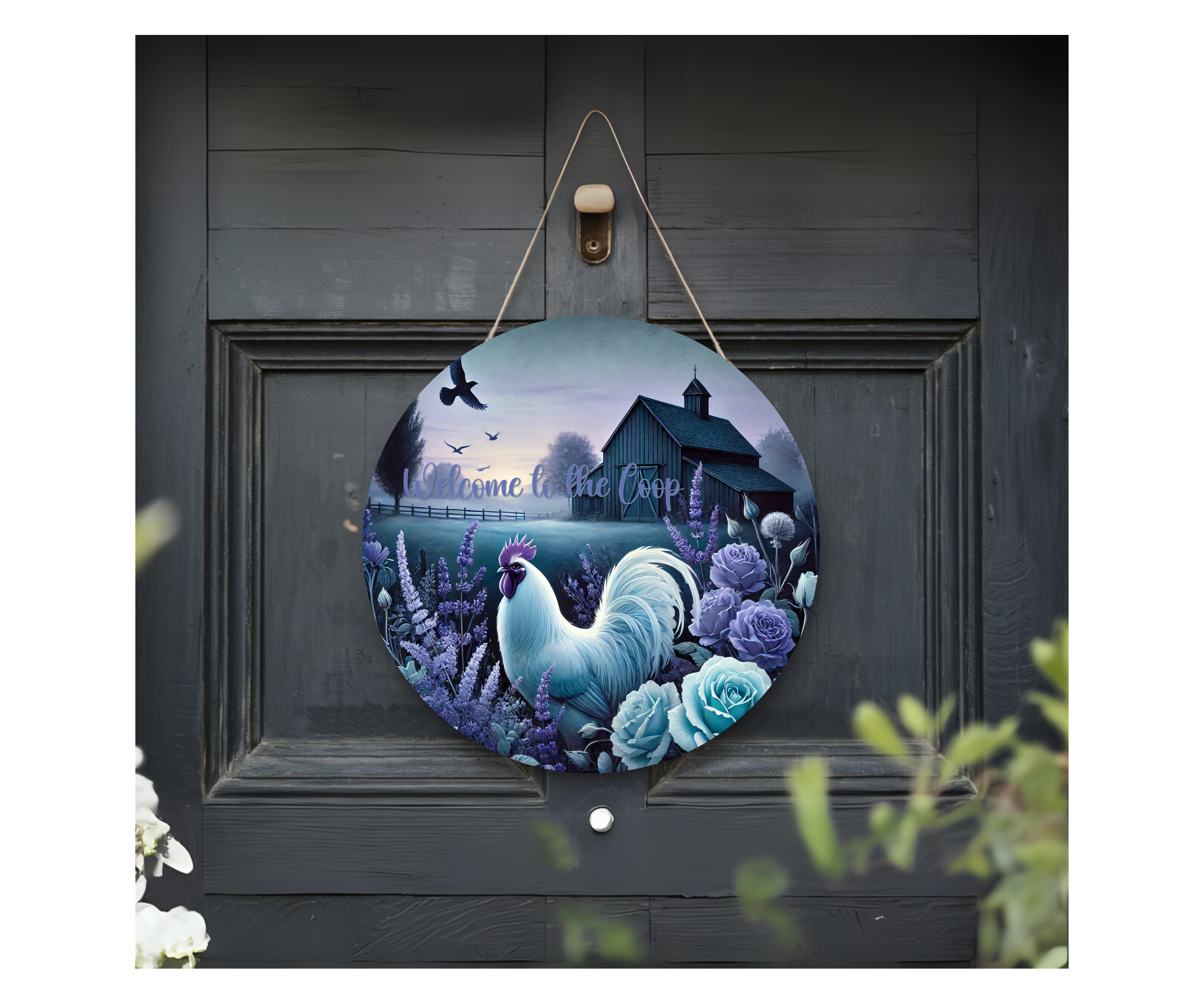 Cluck In & Stay Awhile Chicken Door Signs