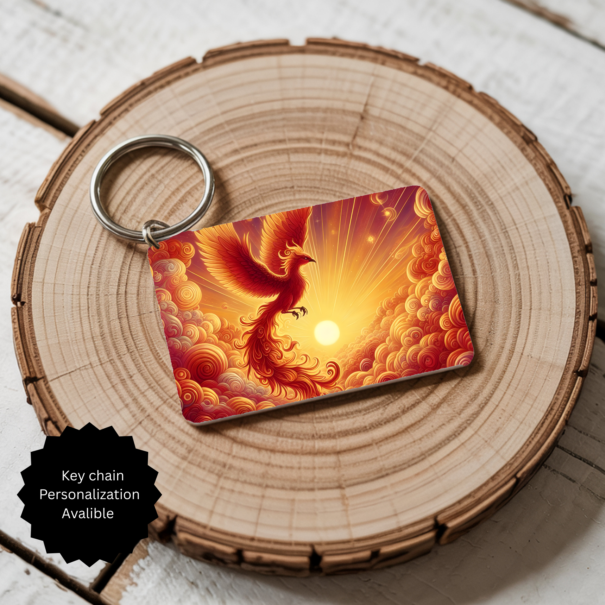 Phoenix Keychain - Mythical Fire Bird Accessory