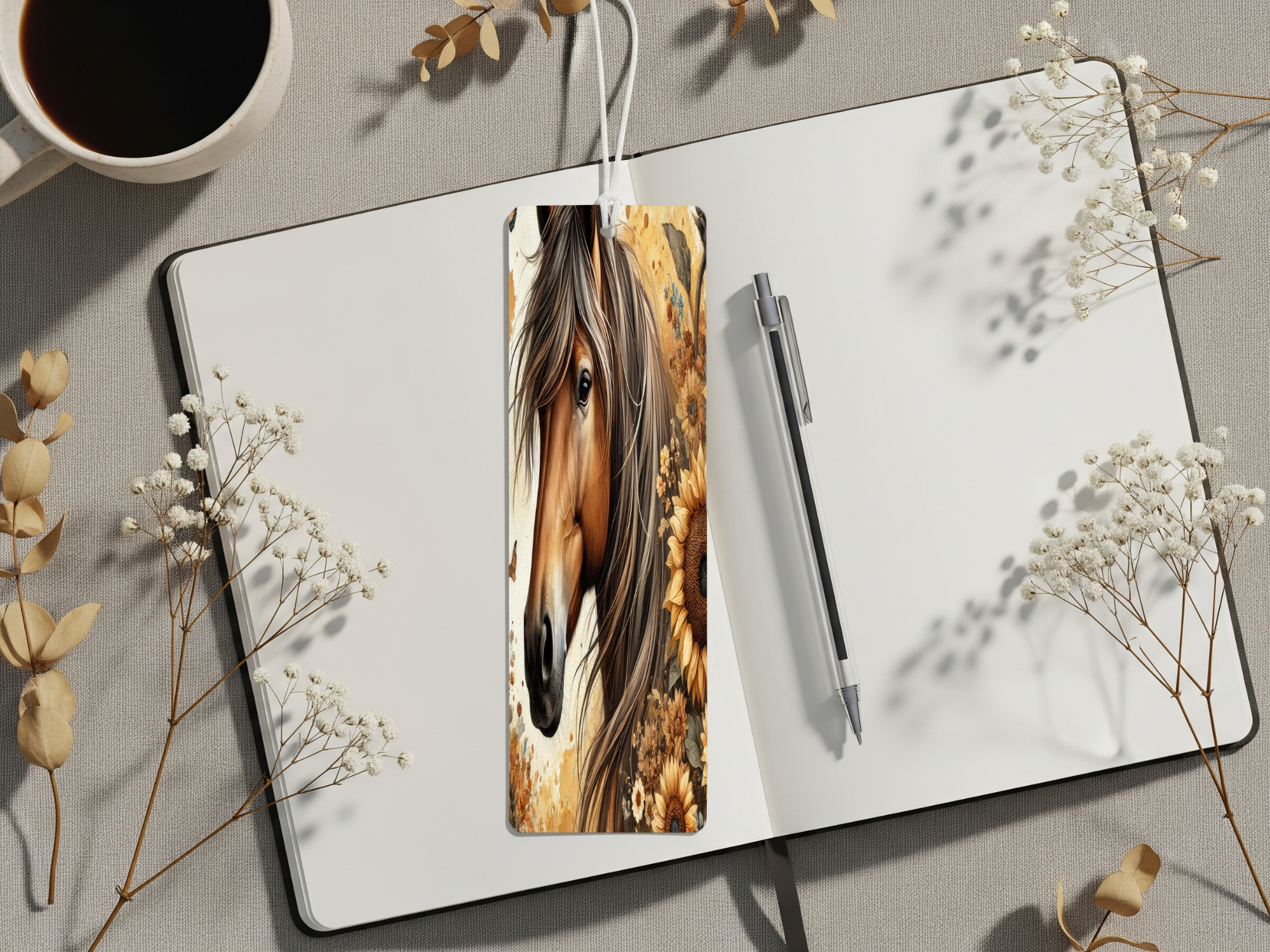 Aluminum Metal Bookmarks, Horse Images