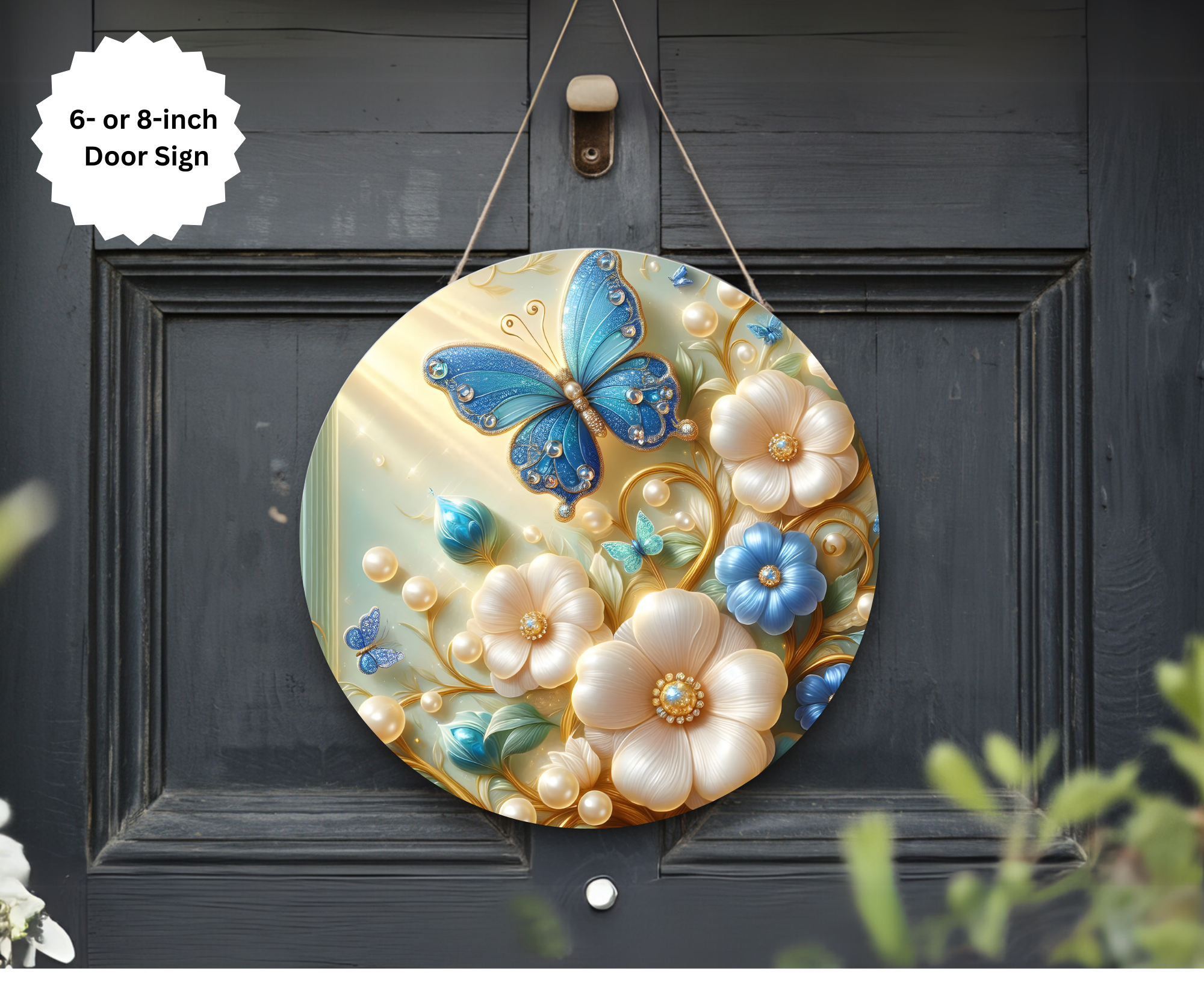 Butterfly Door Signs, Multiple images options.