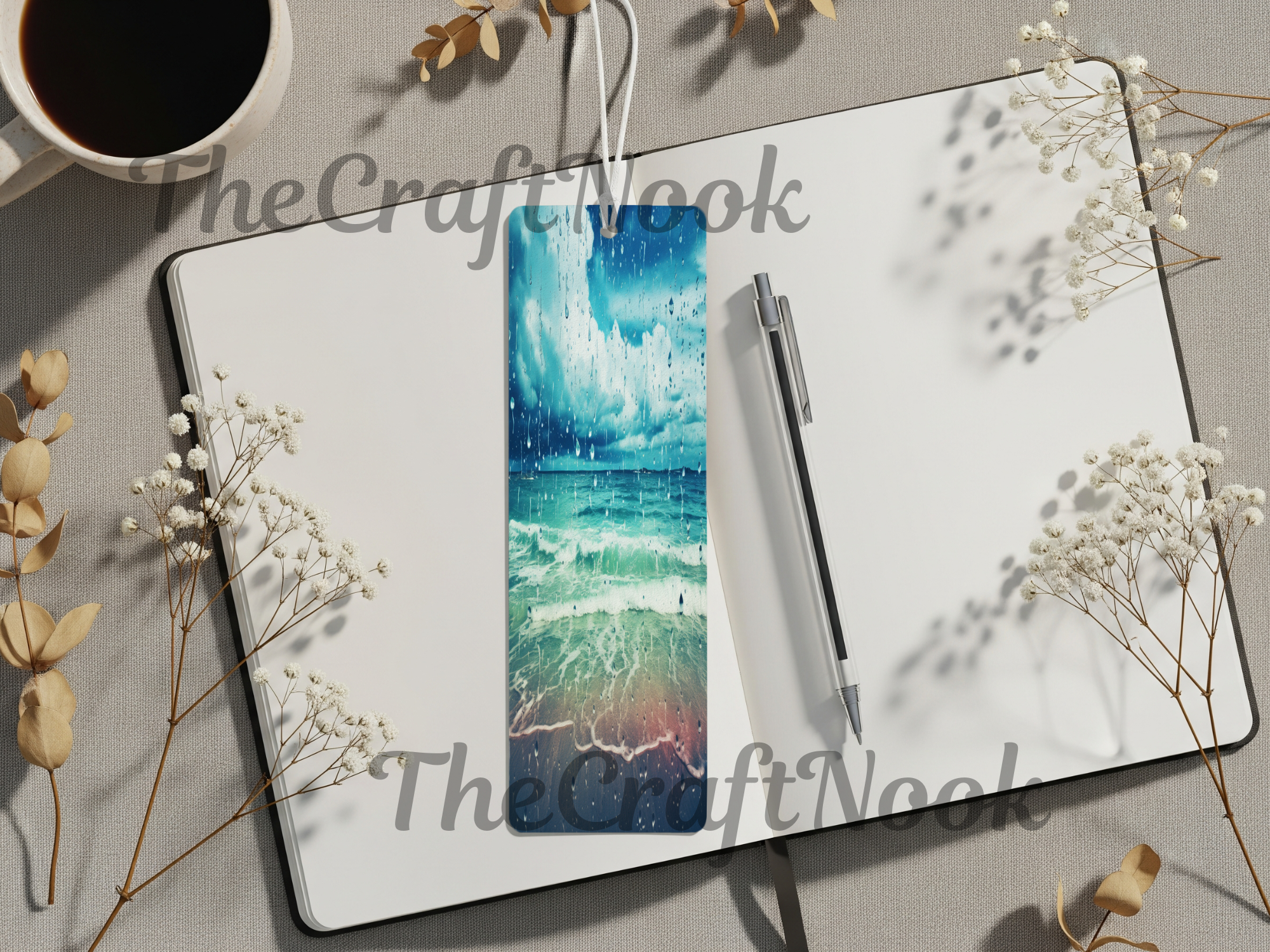 Aluminum Metal Bookmarks, Beach Images