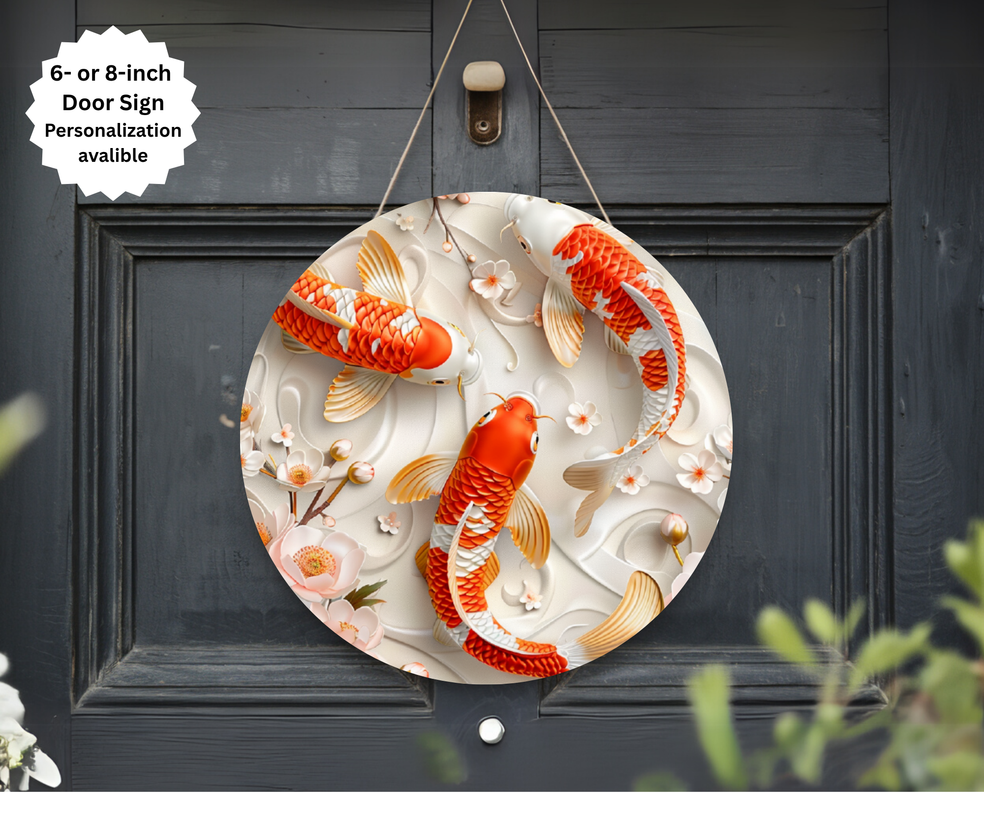 Koi Fish Door Signs