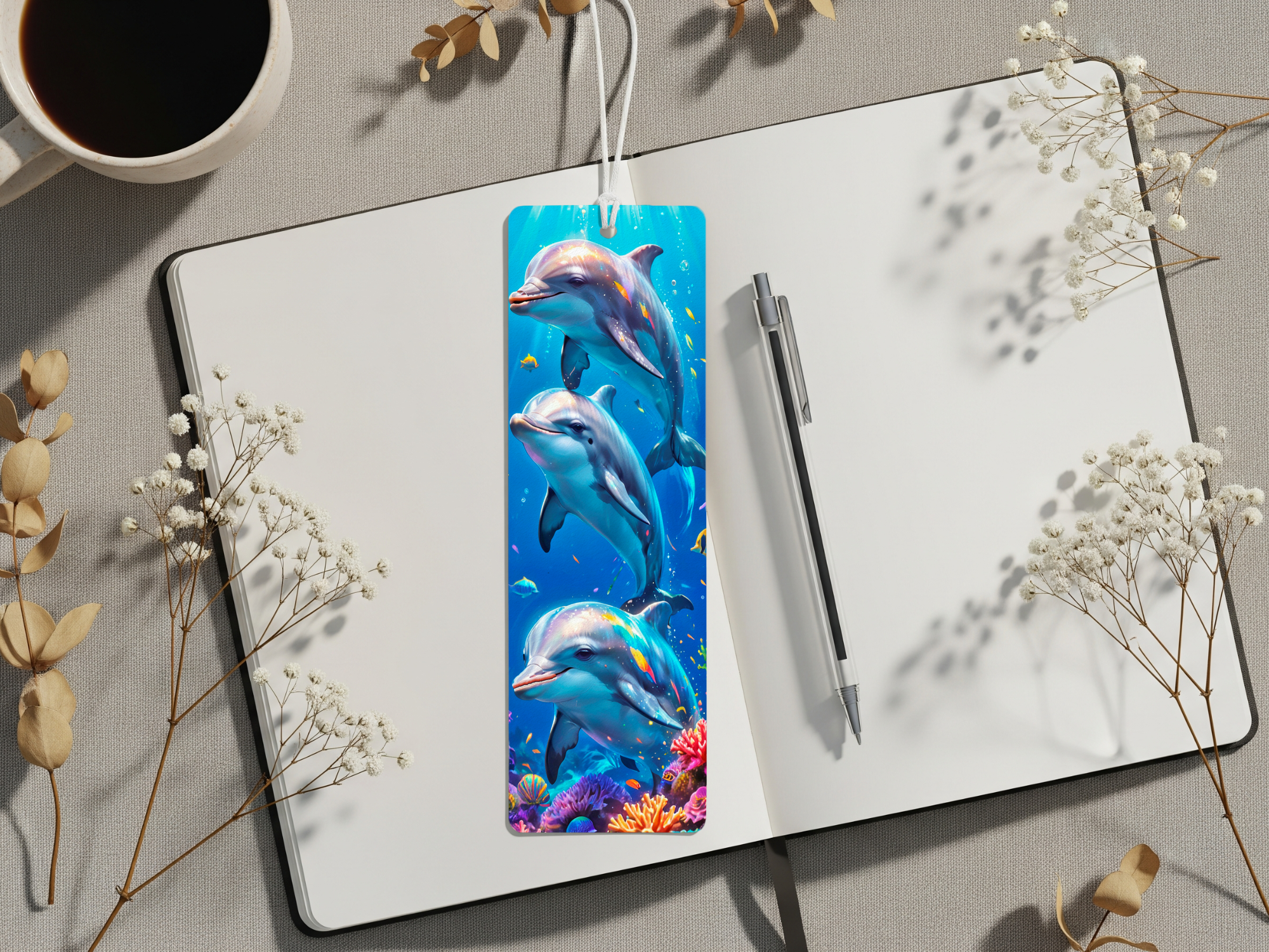 Aluminum Metal Bookmarks, Dolphin images. Make every chapter a splash!