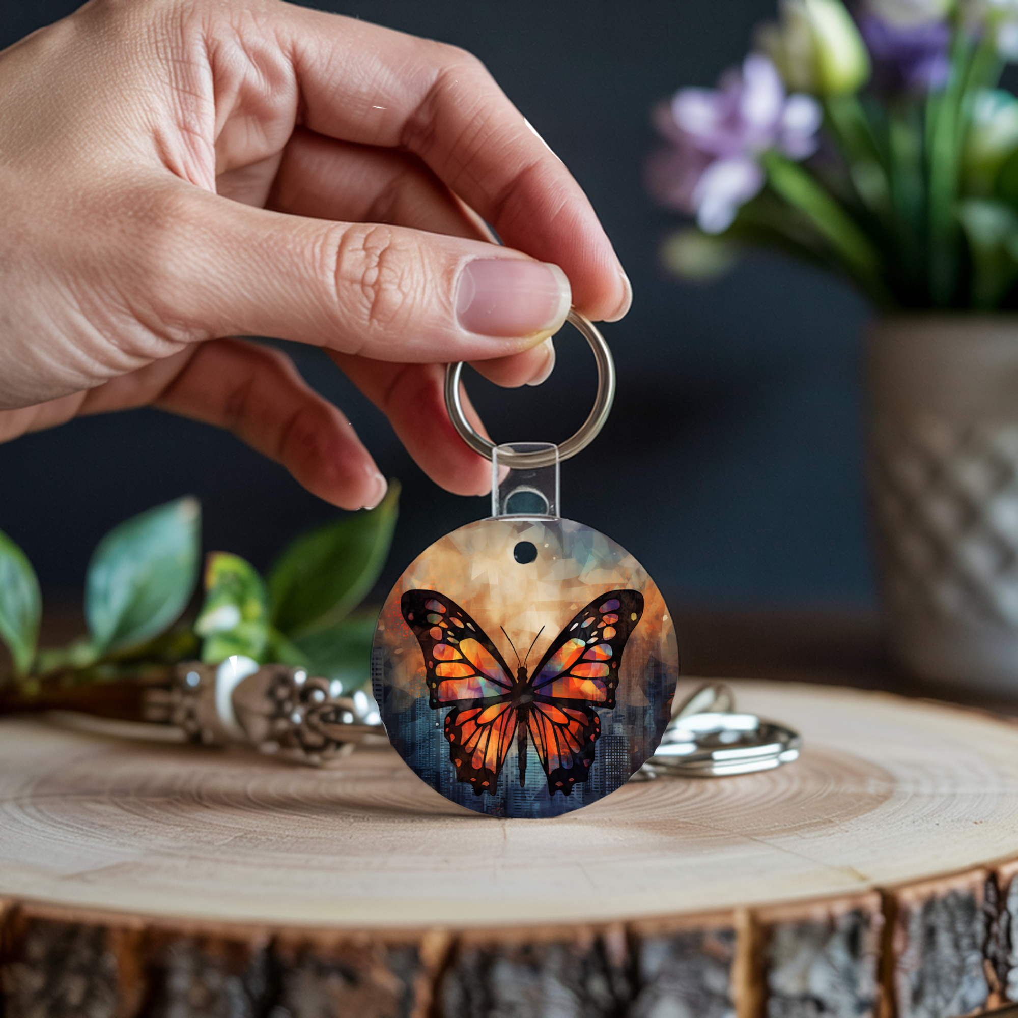 Butterfly Keychain