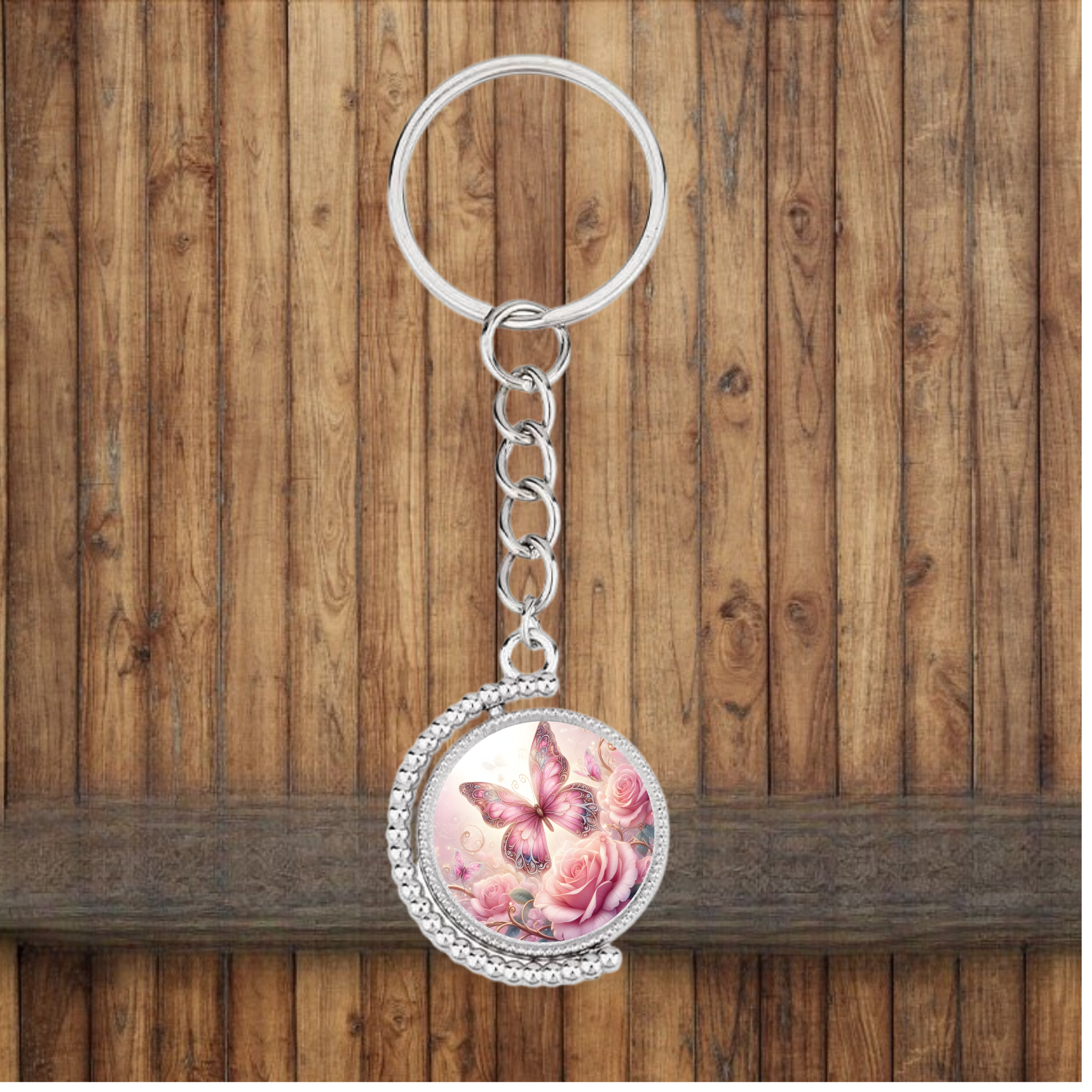 Bezel Butterfly Keychain