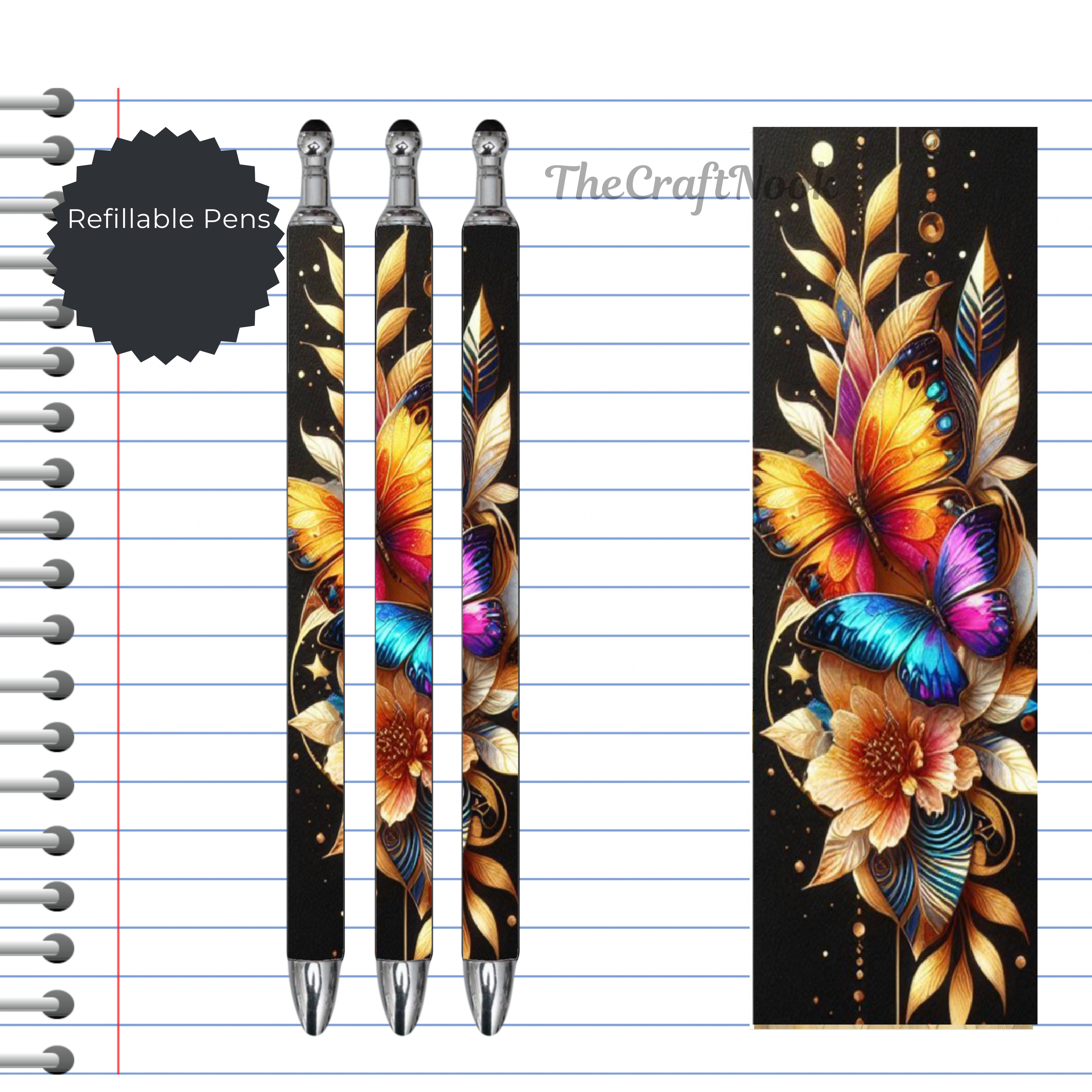 Butterfly Refillable Pens, multiple options and Images available.