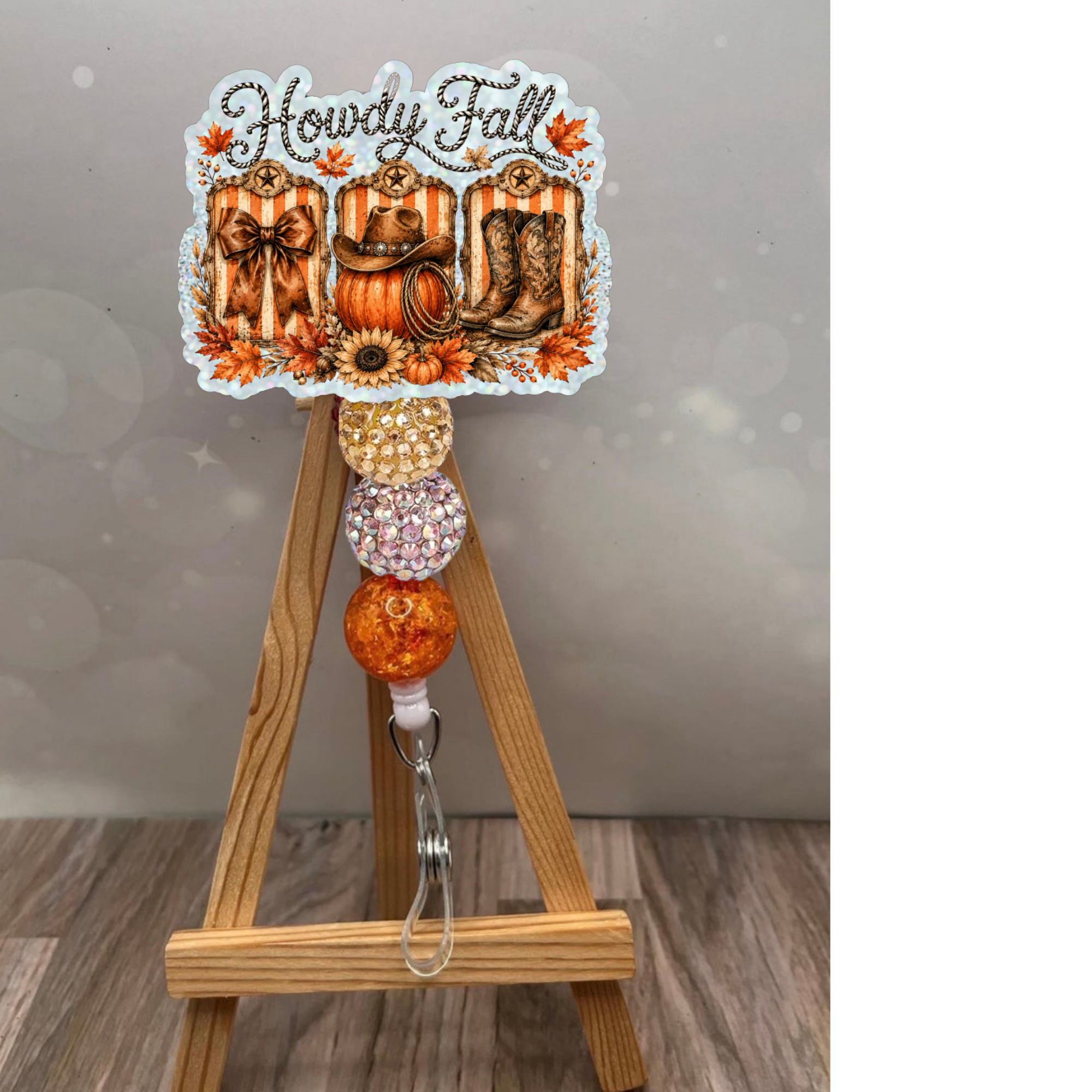 Howdy Fall Badge Pull