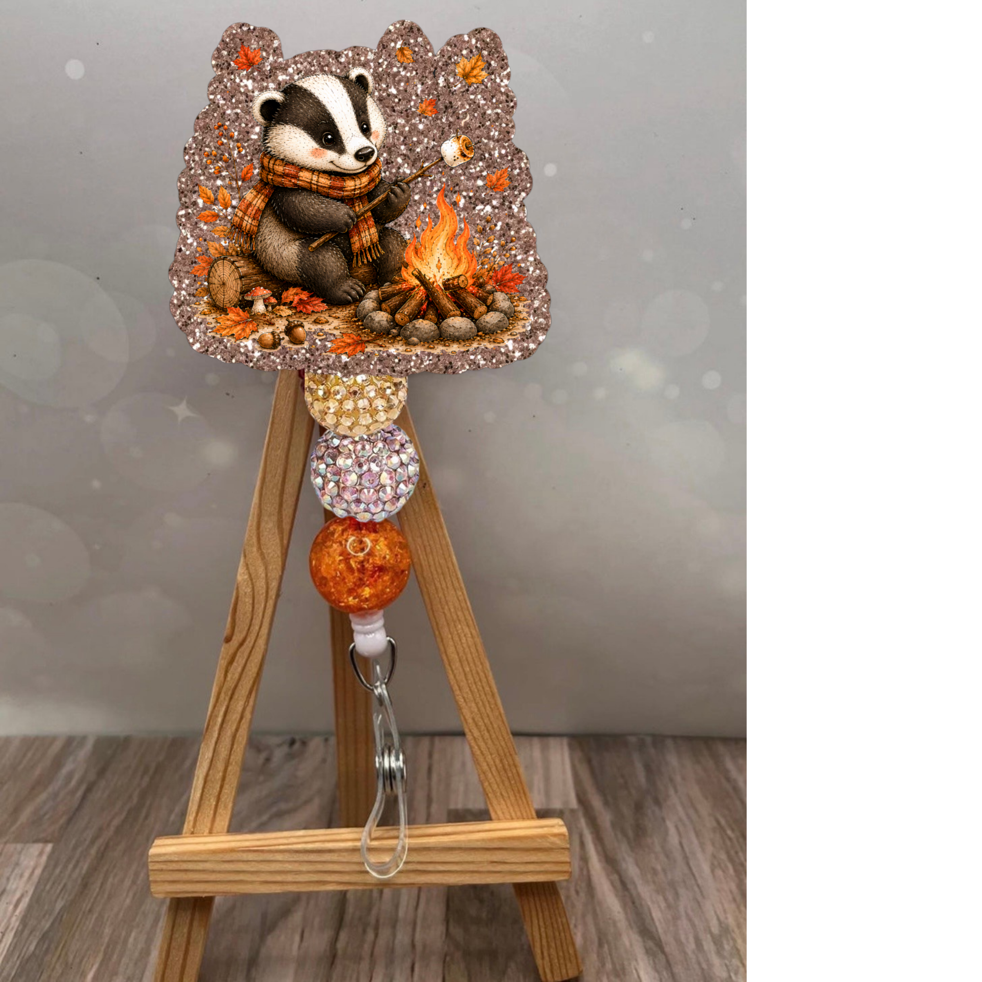 Fall Badger Badge Reel