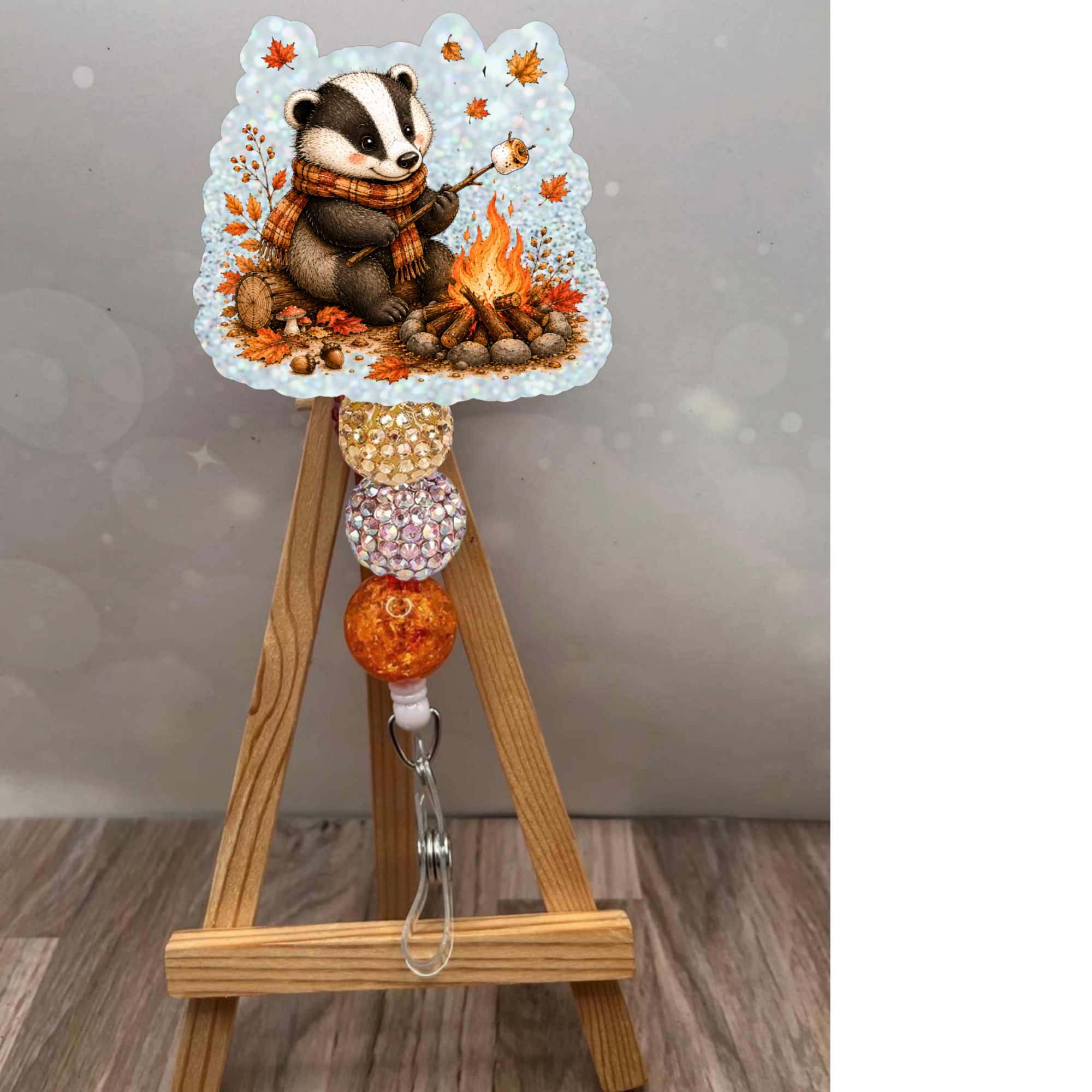 Fall Badger Badge Reel