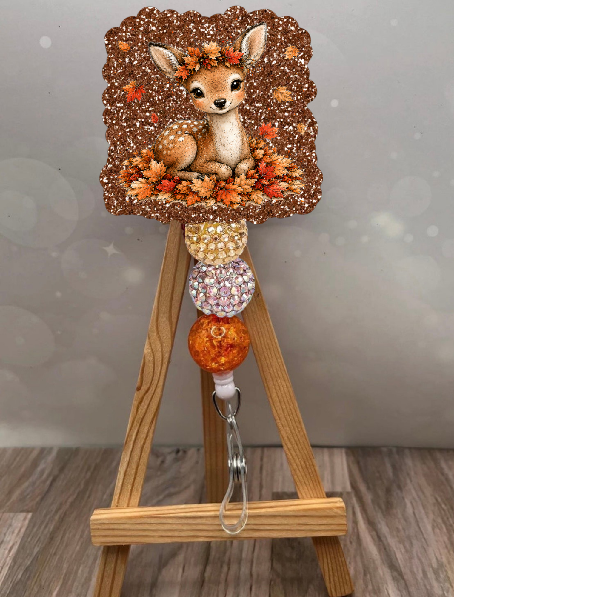 Deer Fall Badge Pull