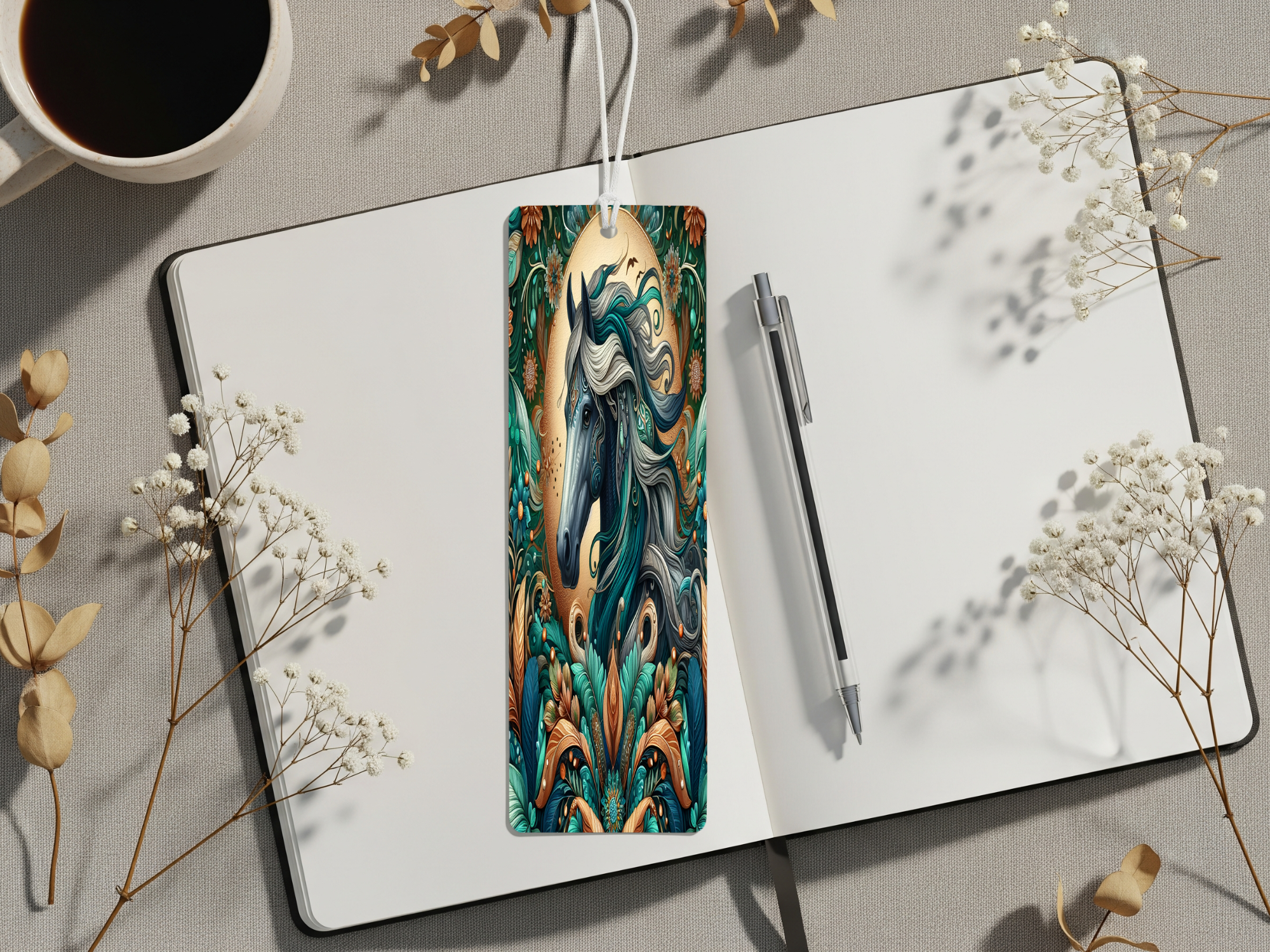 Aluminum Metal Bookmarks, Horse Images