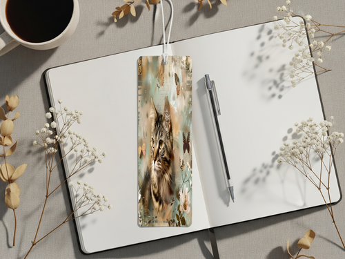 Aluminum Metal Bookmarks, Cat Images. A purr‑fect pause in your story