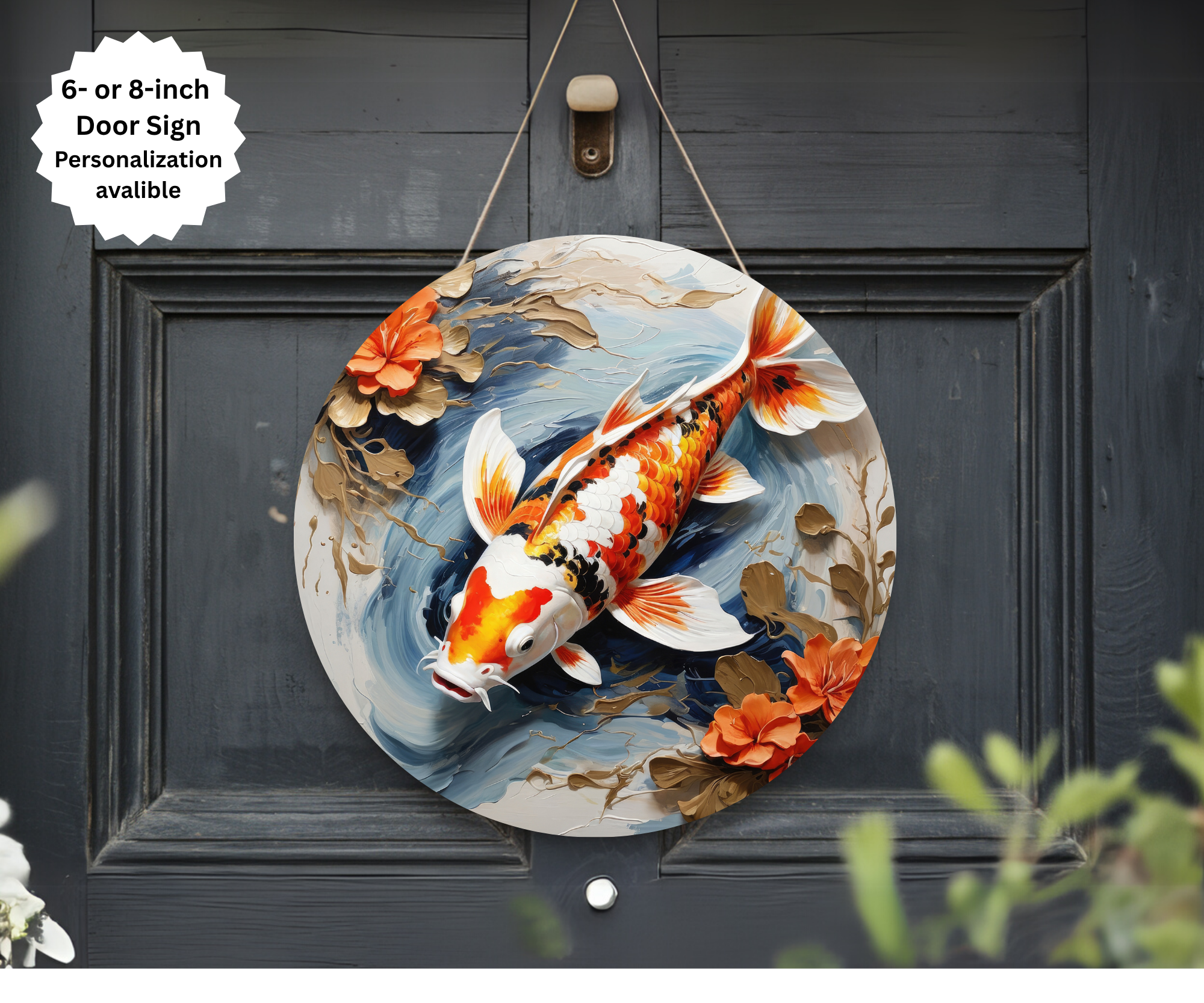 Koi Fish Door Signs
