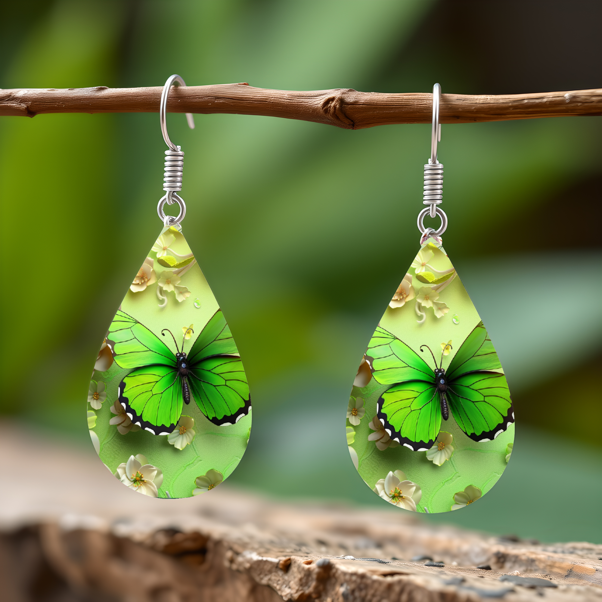Butterfly Teardrop Earrings