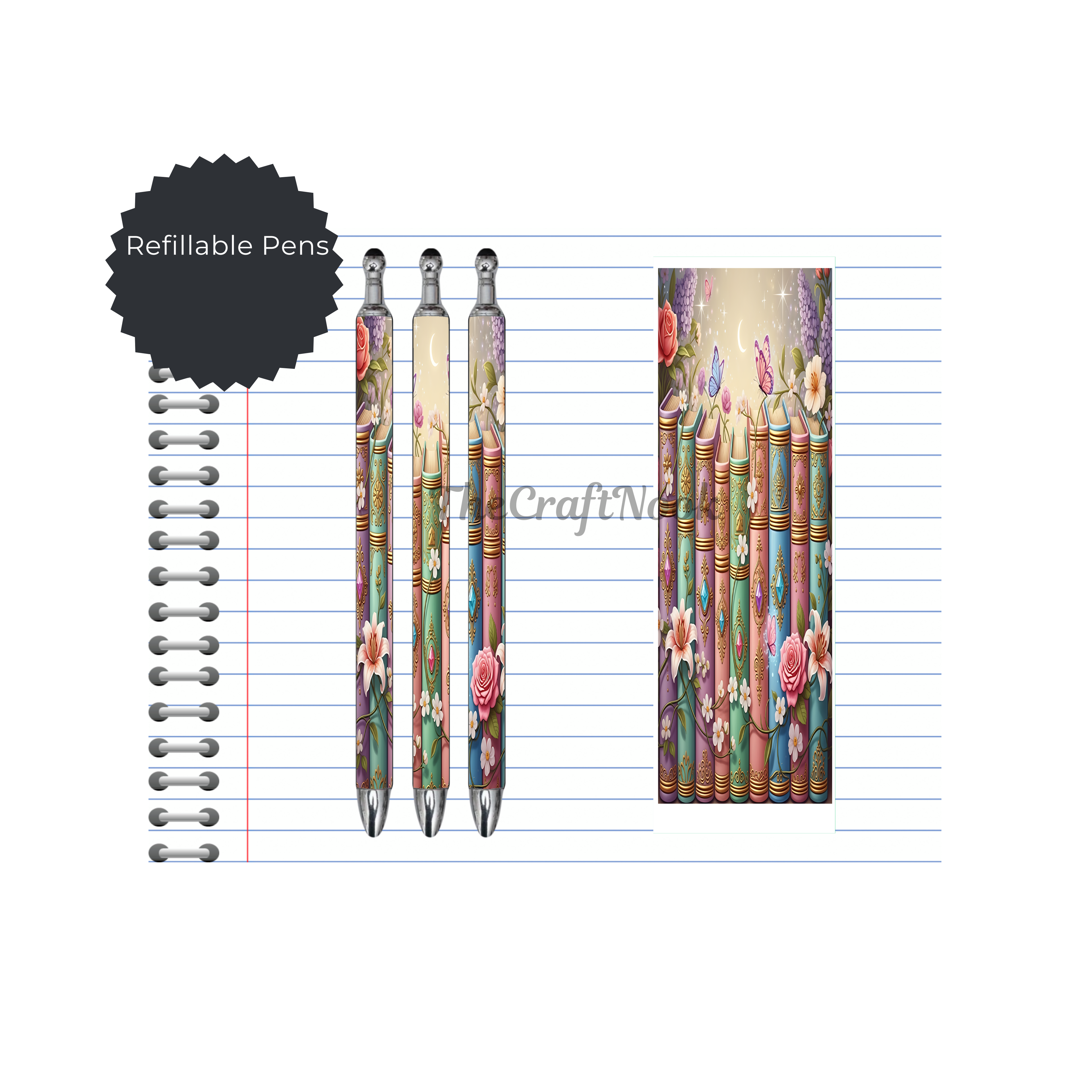Refillable Pens, Once Upon a Pen – Book Lover Writing Pen. Multiple options and Images available