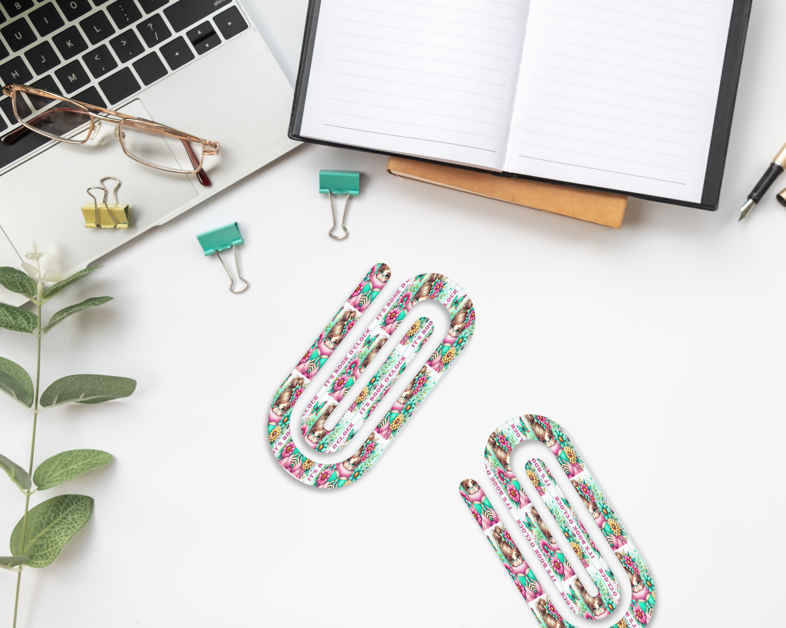 Chapter Clips Book‑Themed Jumbo Paper Clips