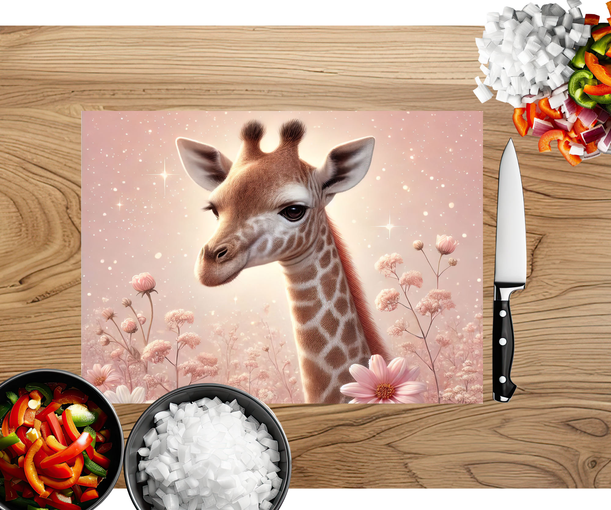 Gentle Giraffe Dreams Cutting Board