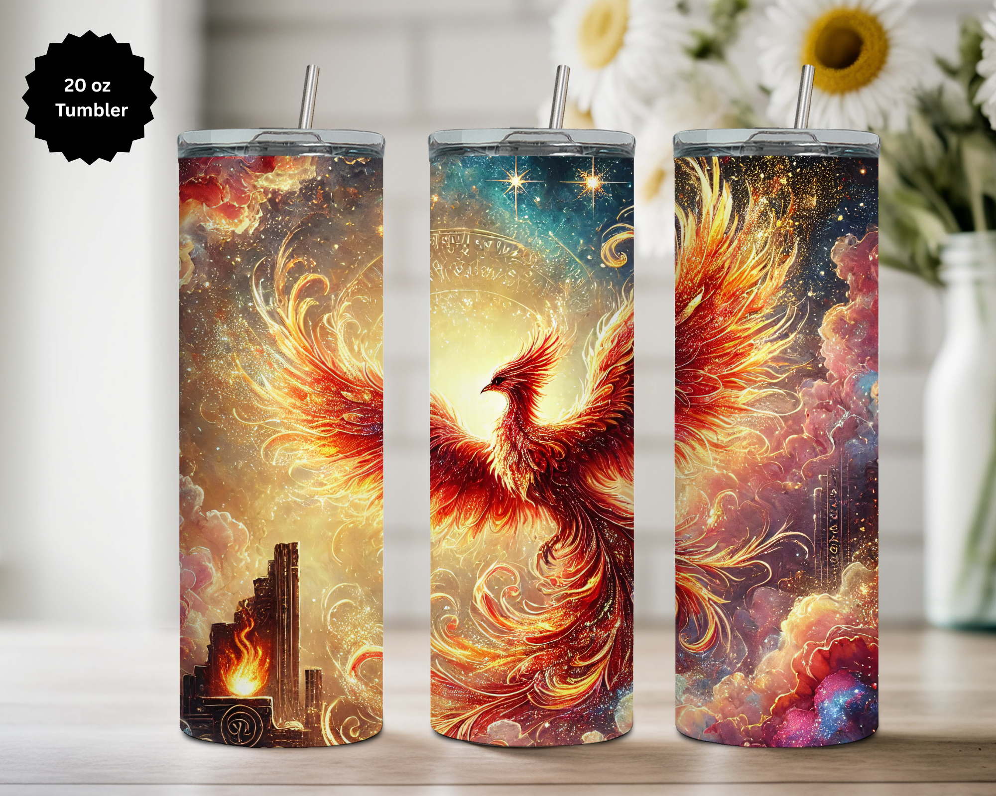 Phoenix 20 oz Stainless Steel Tumbler - Rise & Shine Collection