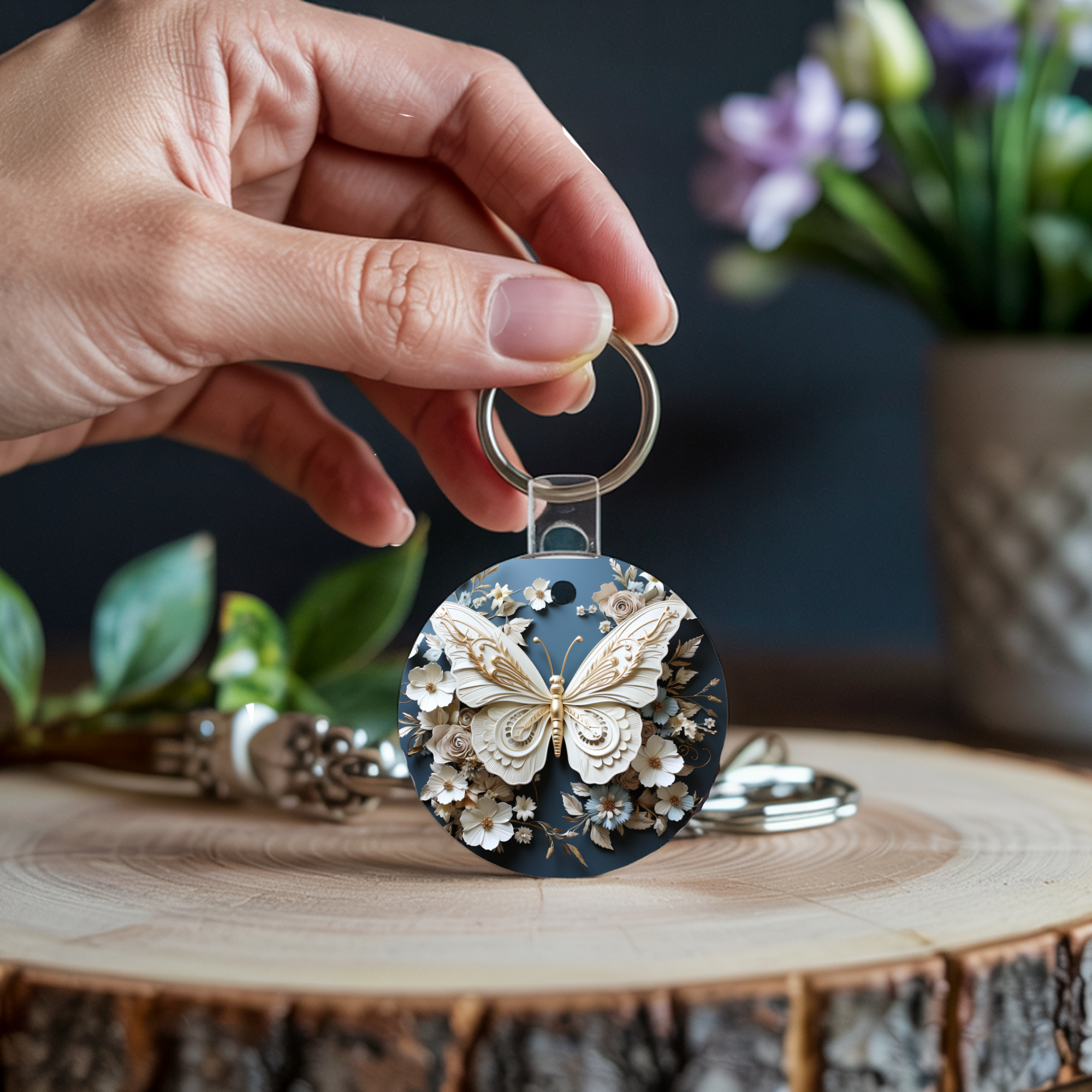 Butterfly Keychain