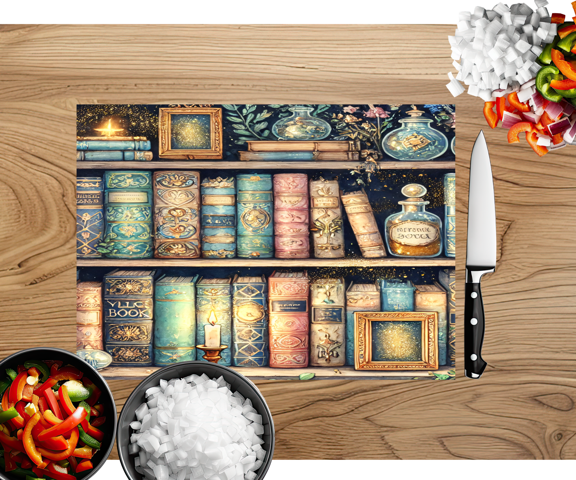 Chapter & Chop Book‑Themed Cutting Board
