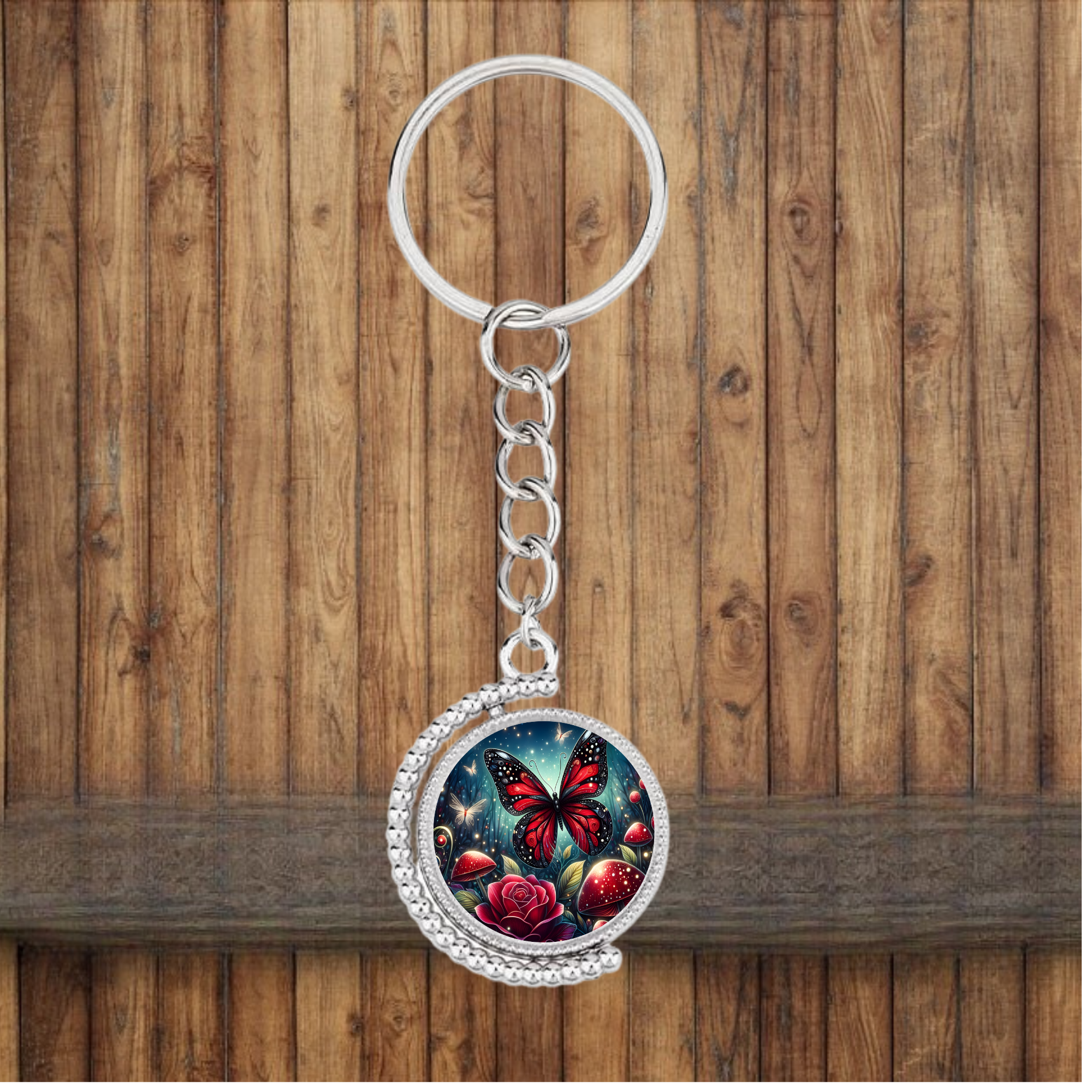 Bezel Butterfly Keychain