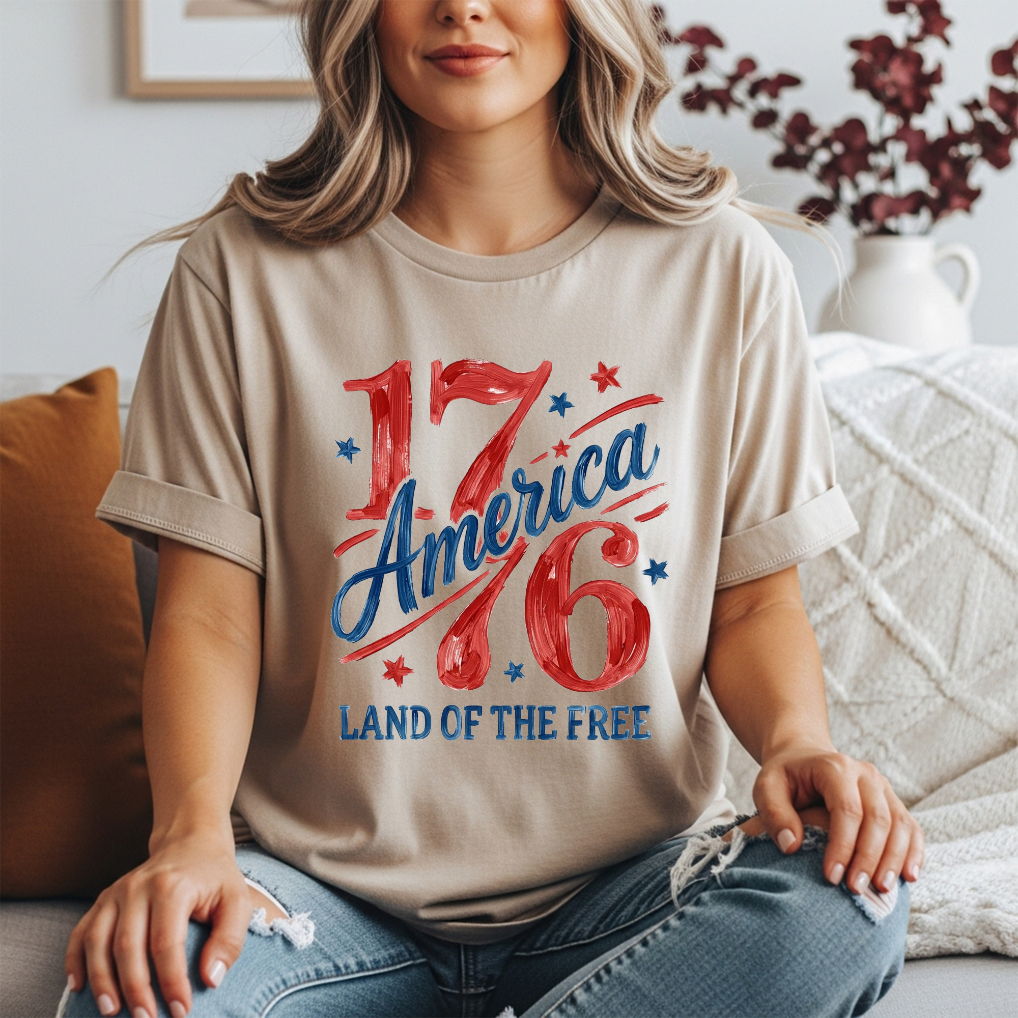 Land of the Free Graphic Tee | Patriotic American Pride Shirt