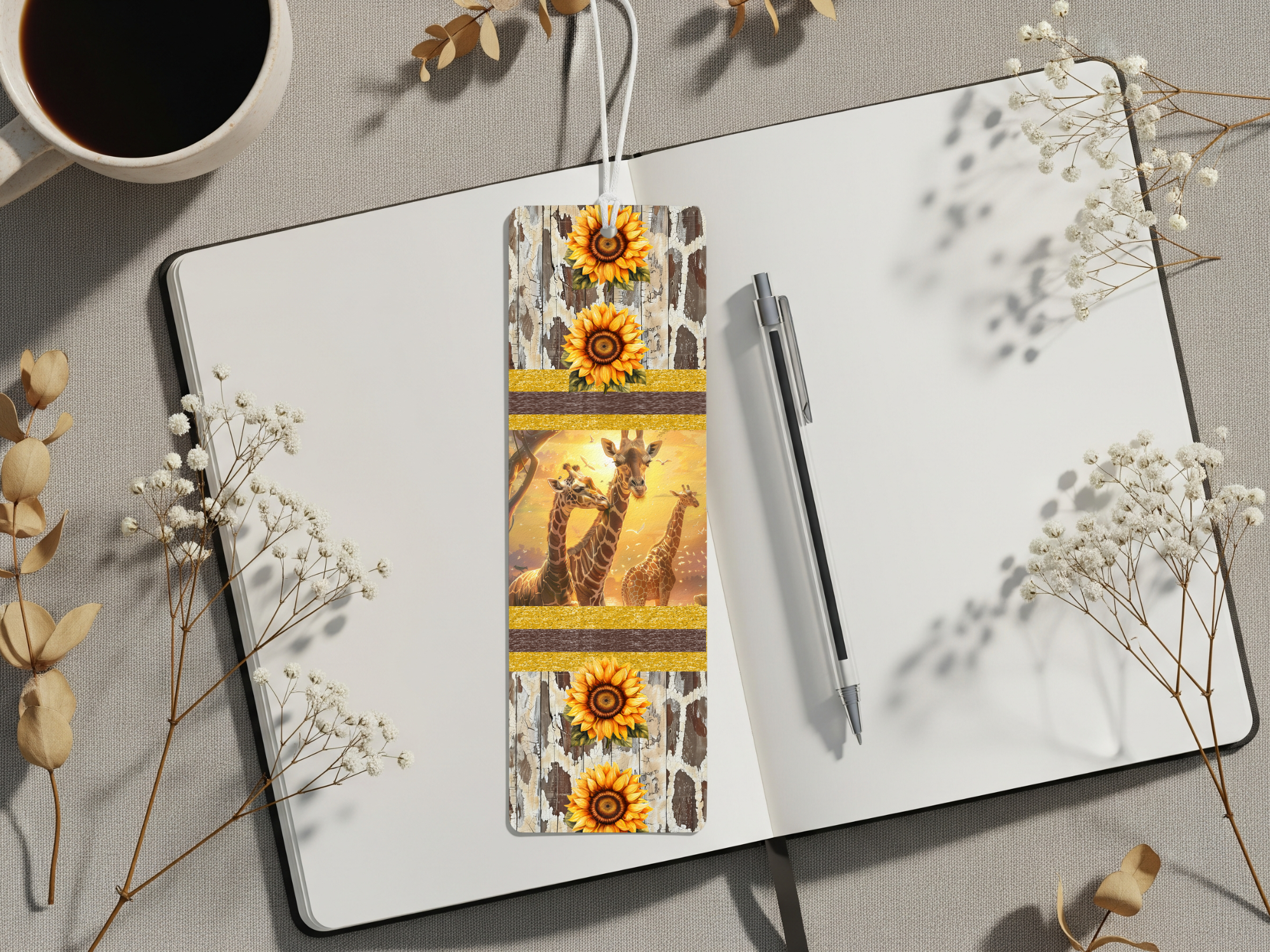 Stand tall in your reading adventures, Aluminum Metal Bookmarks, Giraffe Images