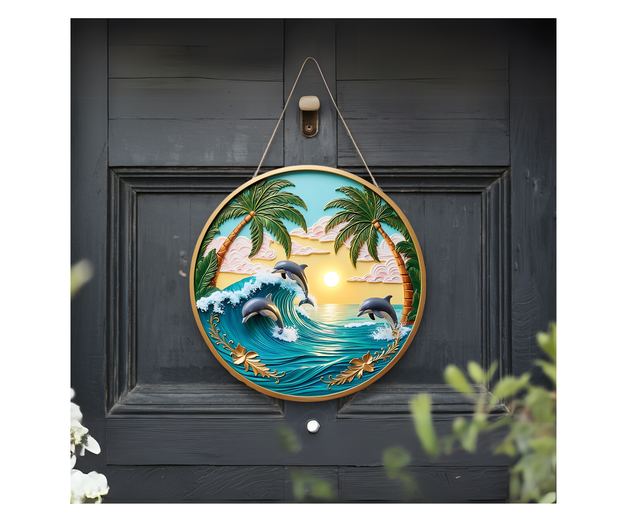 Make a Splash Dolphin Door Signs, Multiple images options.