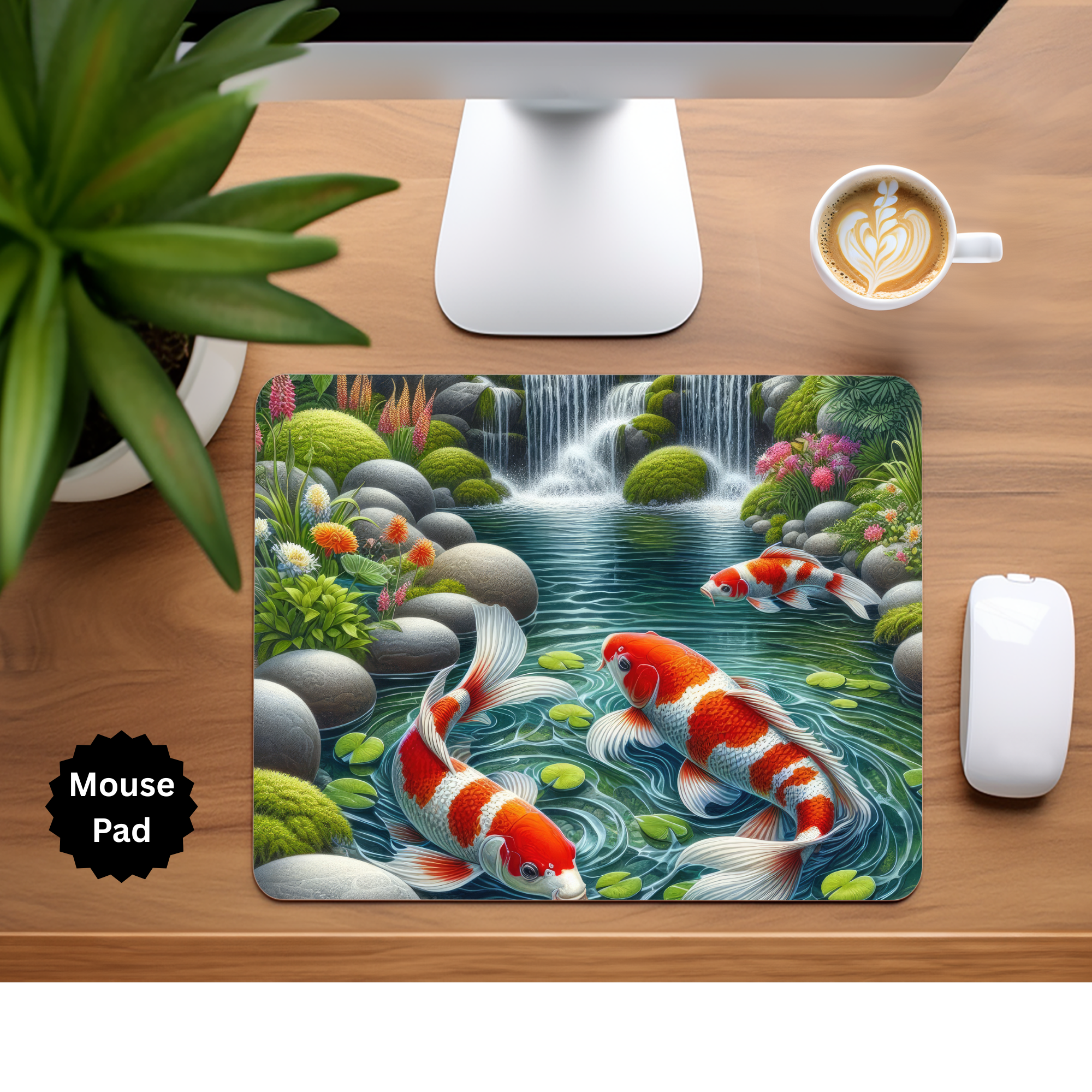 Koi Fish Mouse Pad