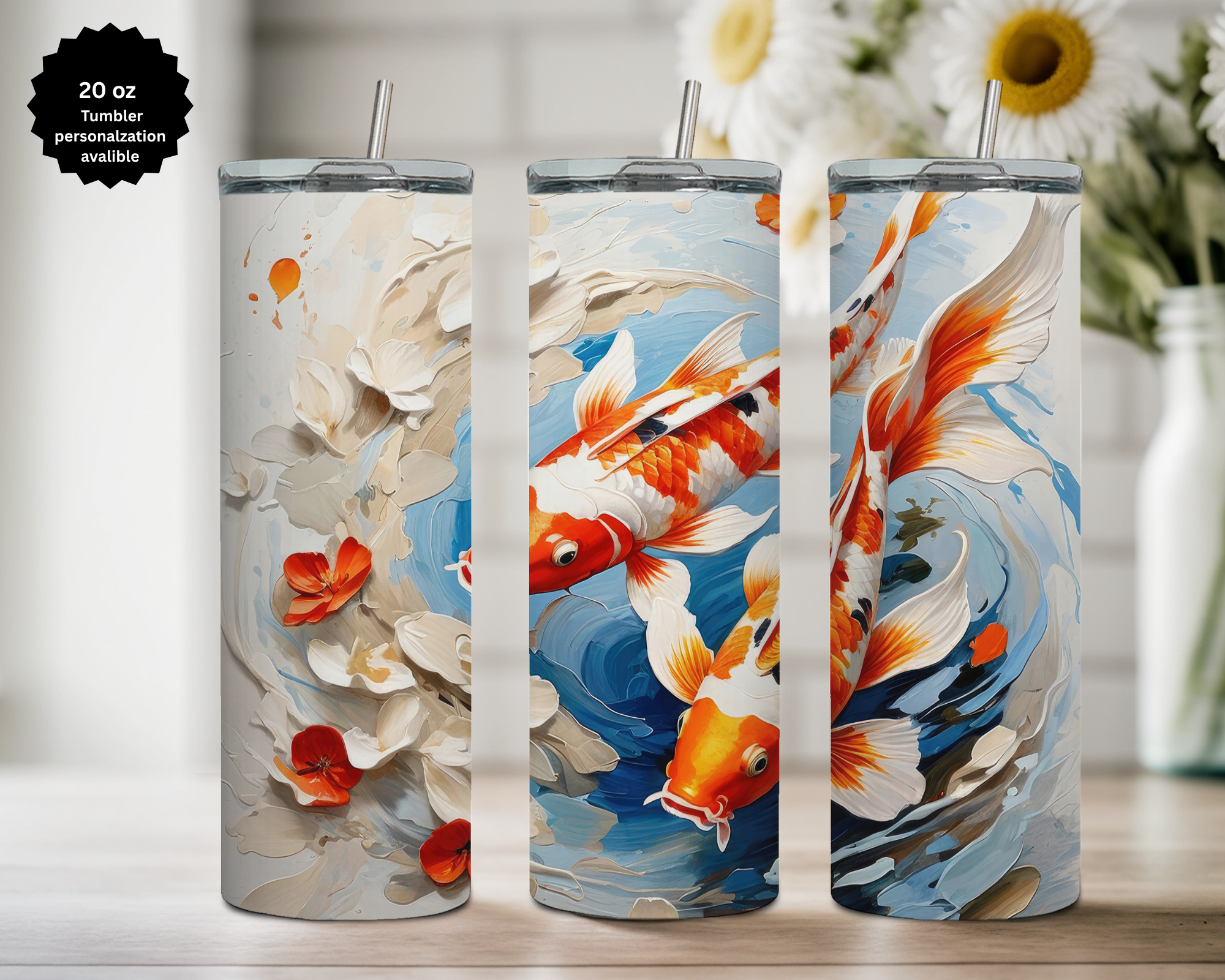 Koi Fish 20 Oz Tumblers