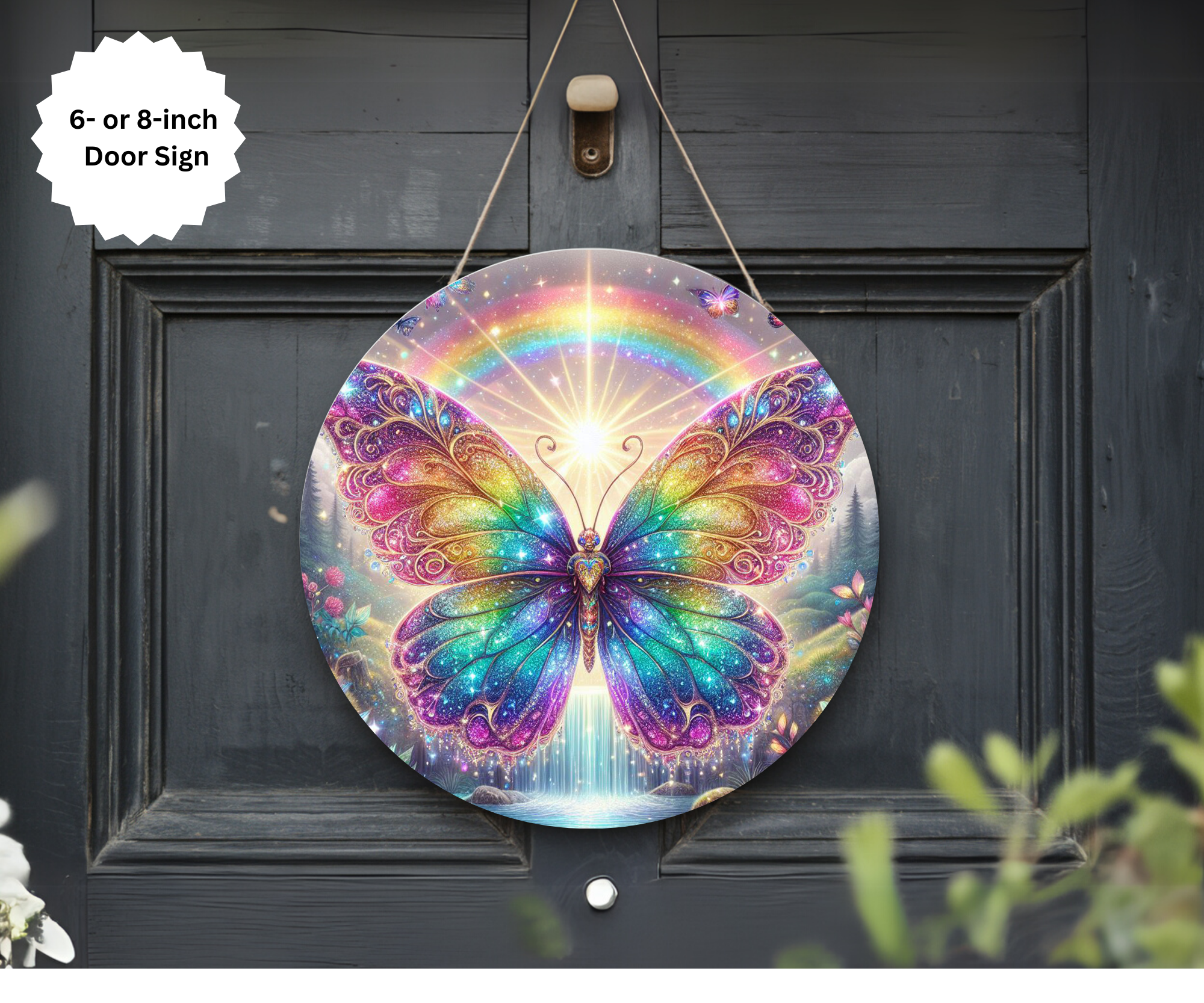 Butterfly Door Signs, Multiple images options.