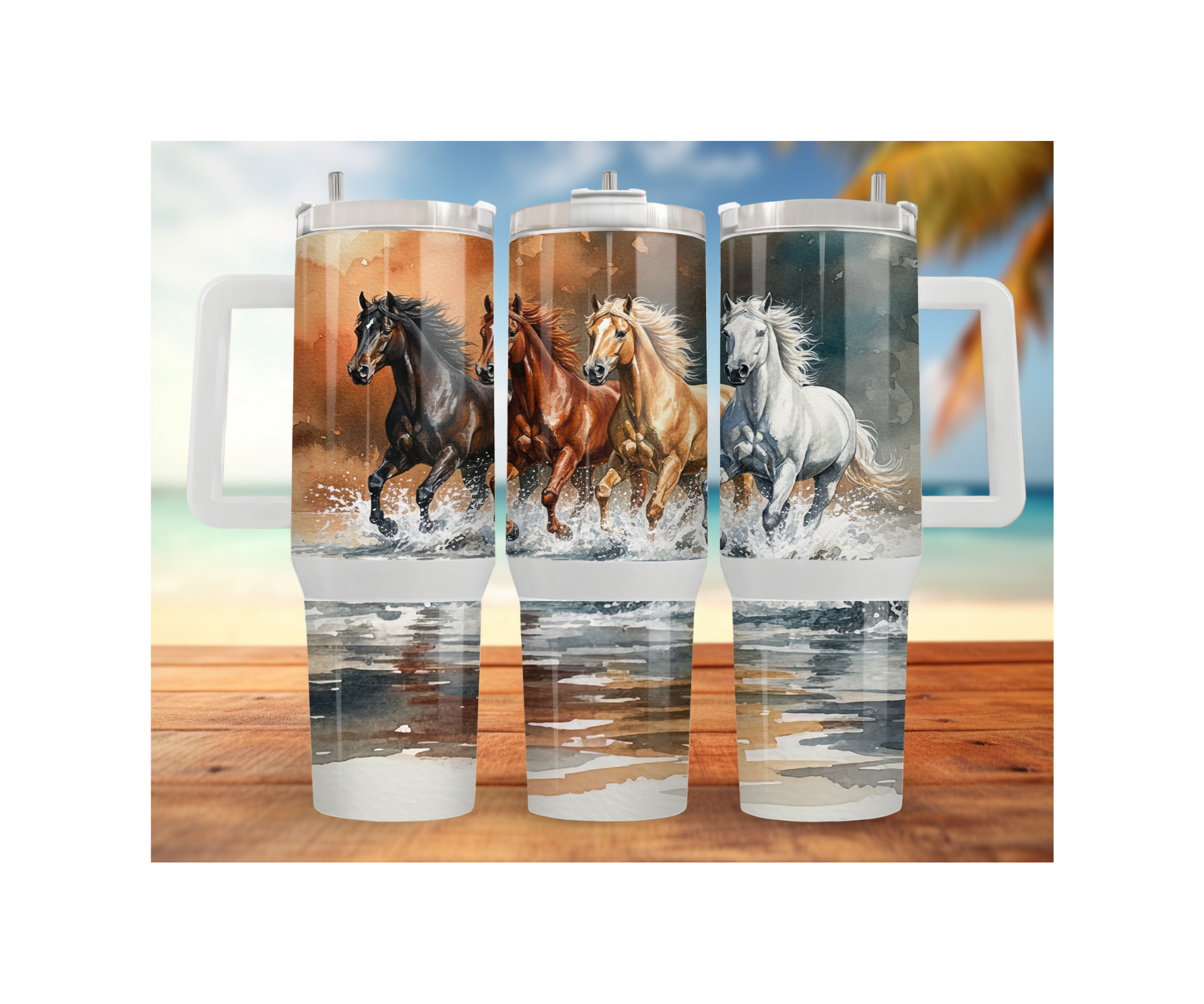 Horse Stainless Steel Tumblers and mugs Multiple Sizes and Images Available