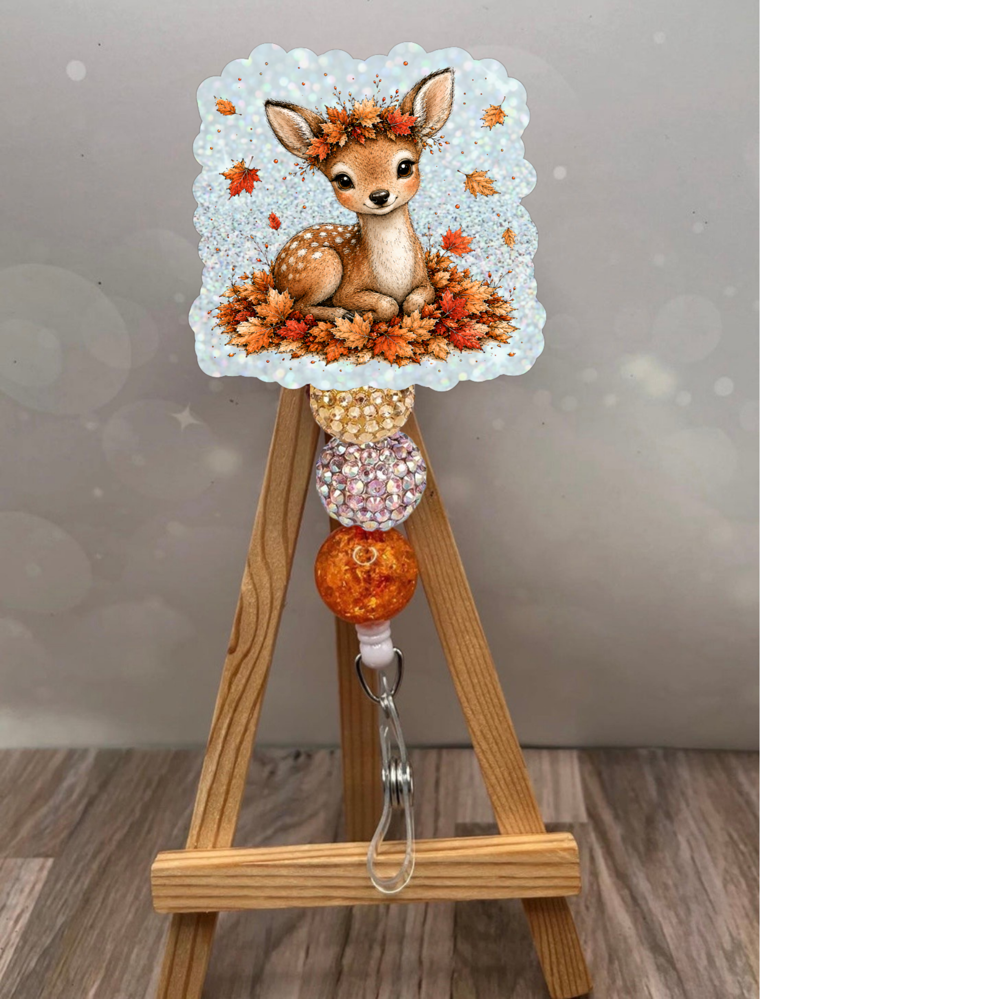 Deer Fall Badge Pull