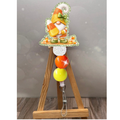 Candy Corn Gnome Badge Pull