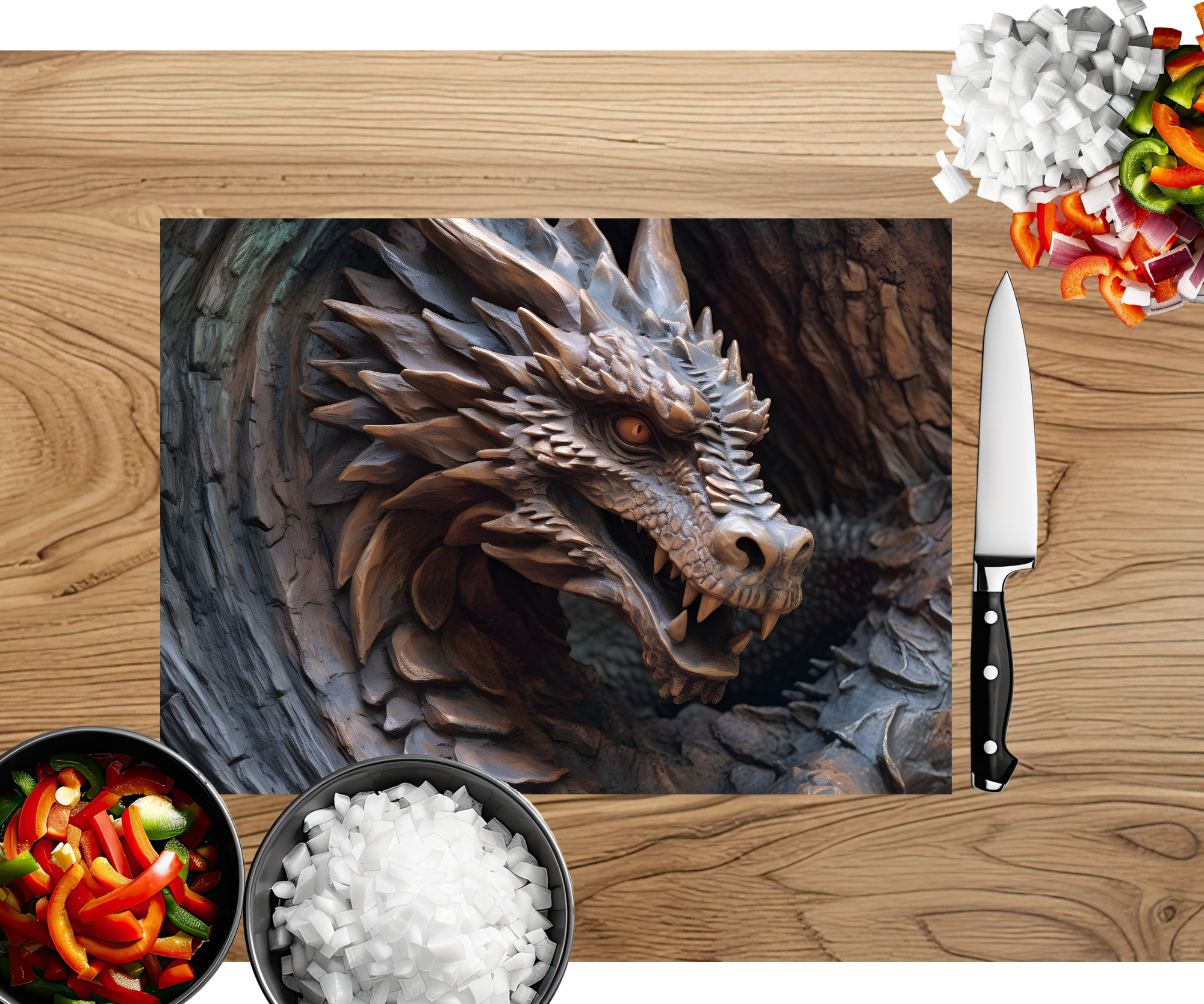 Majestic Dragon Scales Cutting Board