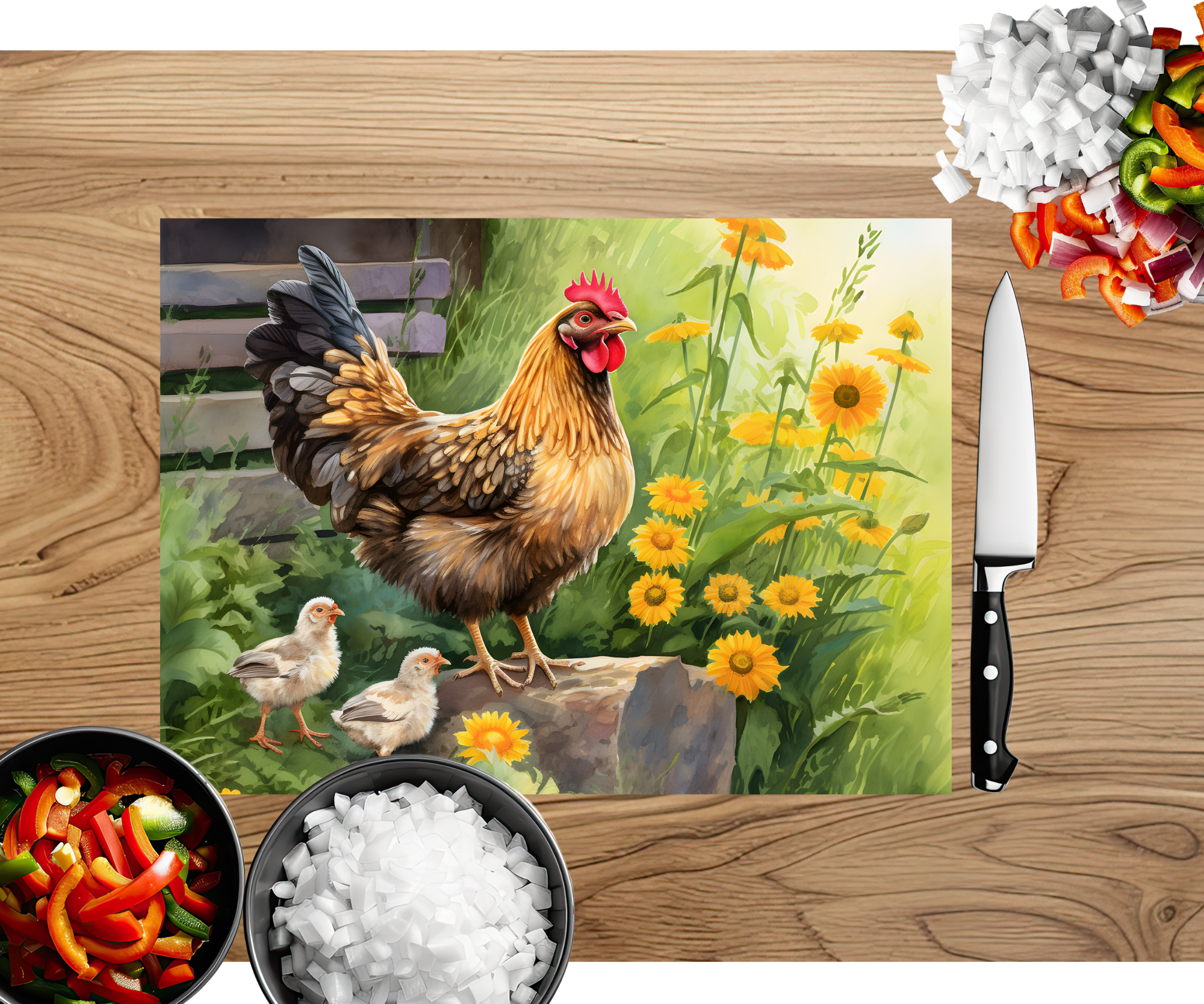 Cluck and Chop Chicken Cutting Boards
