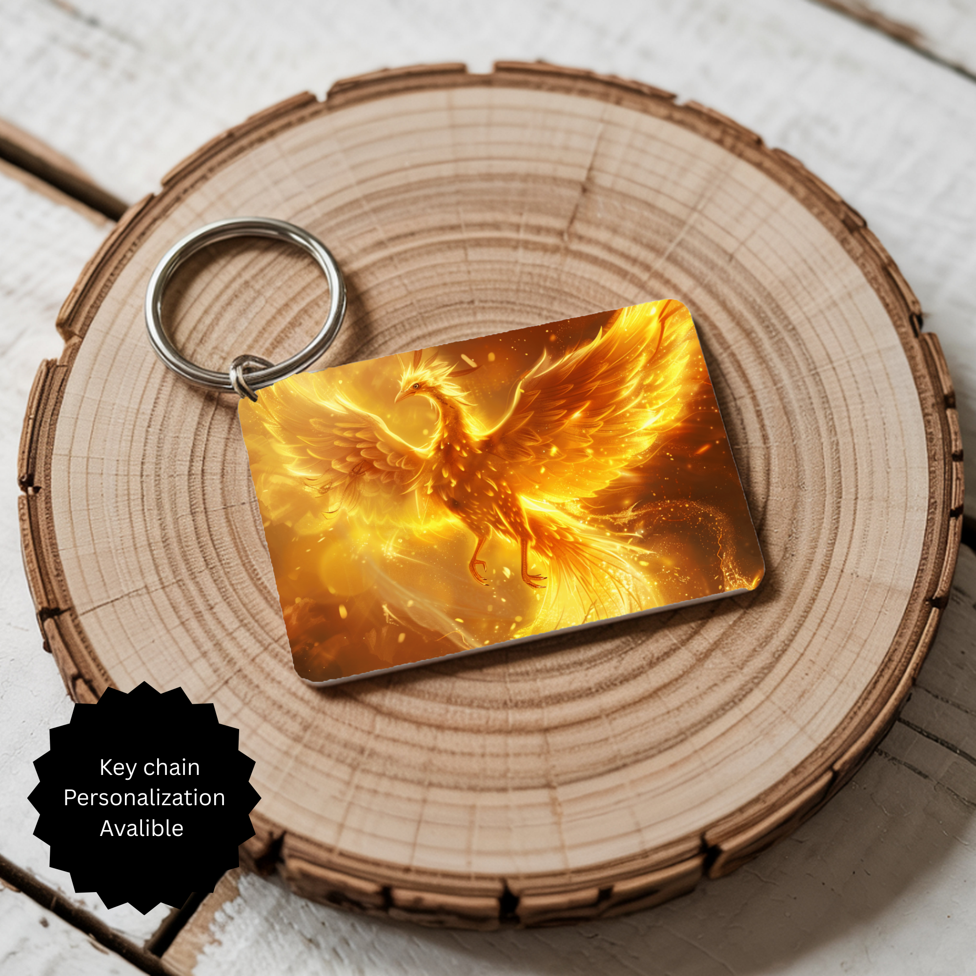 Phoenix Keychain - Mythical Fire Bird Accessory